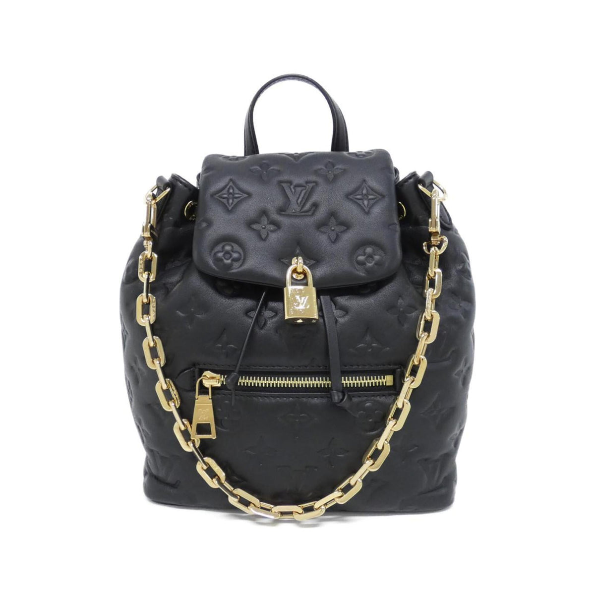 Louis Vuitton Black Leather Backpack (Pre-Owned)