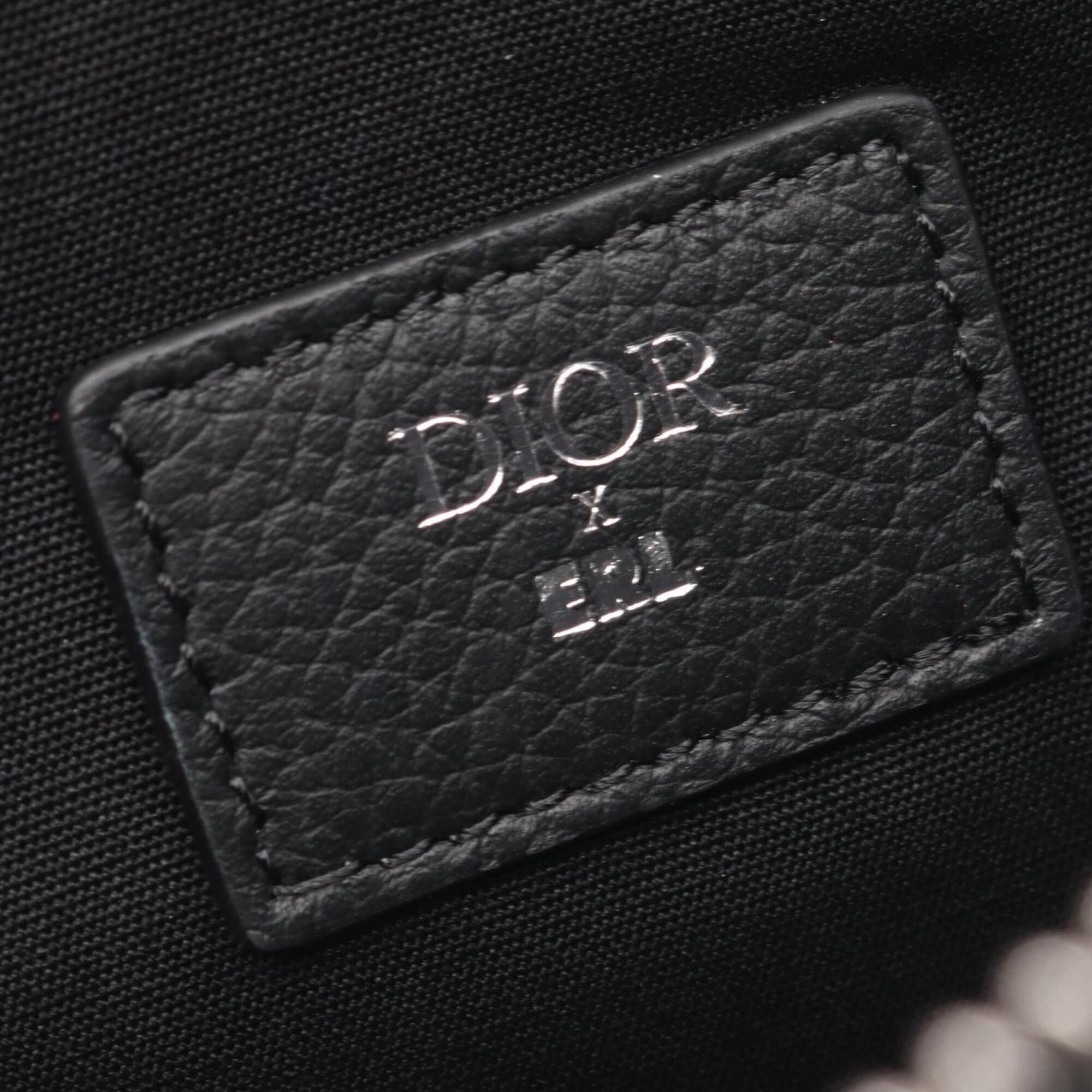 Christian Dior Black Leather Fanny Pack Sling Bag (Pre-Owned)