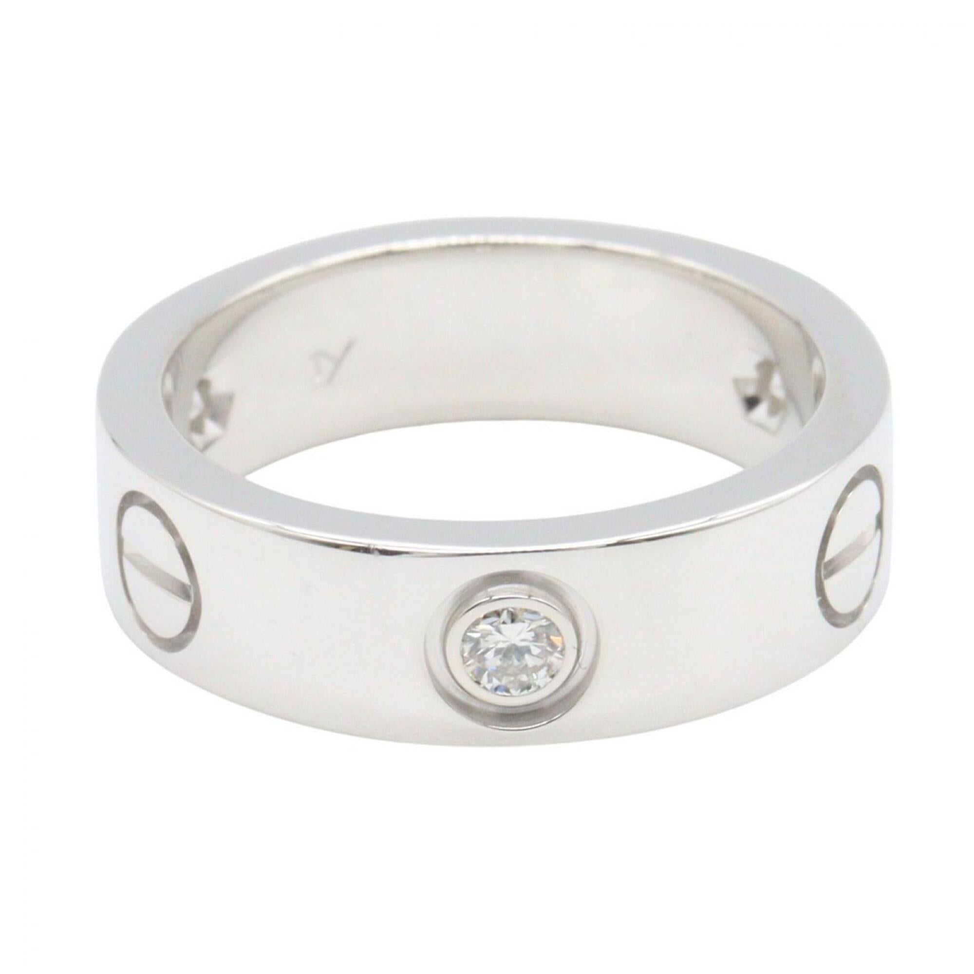 Cartier Silver Clear White Gold (18K) Band Ring (Pre-Owned)