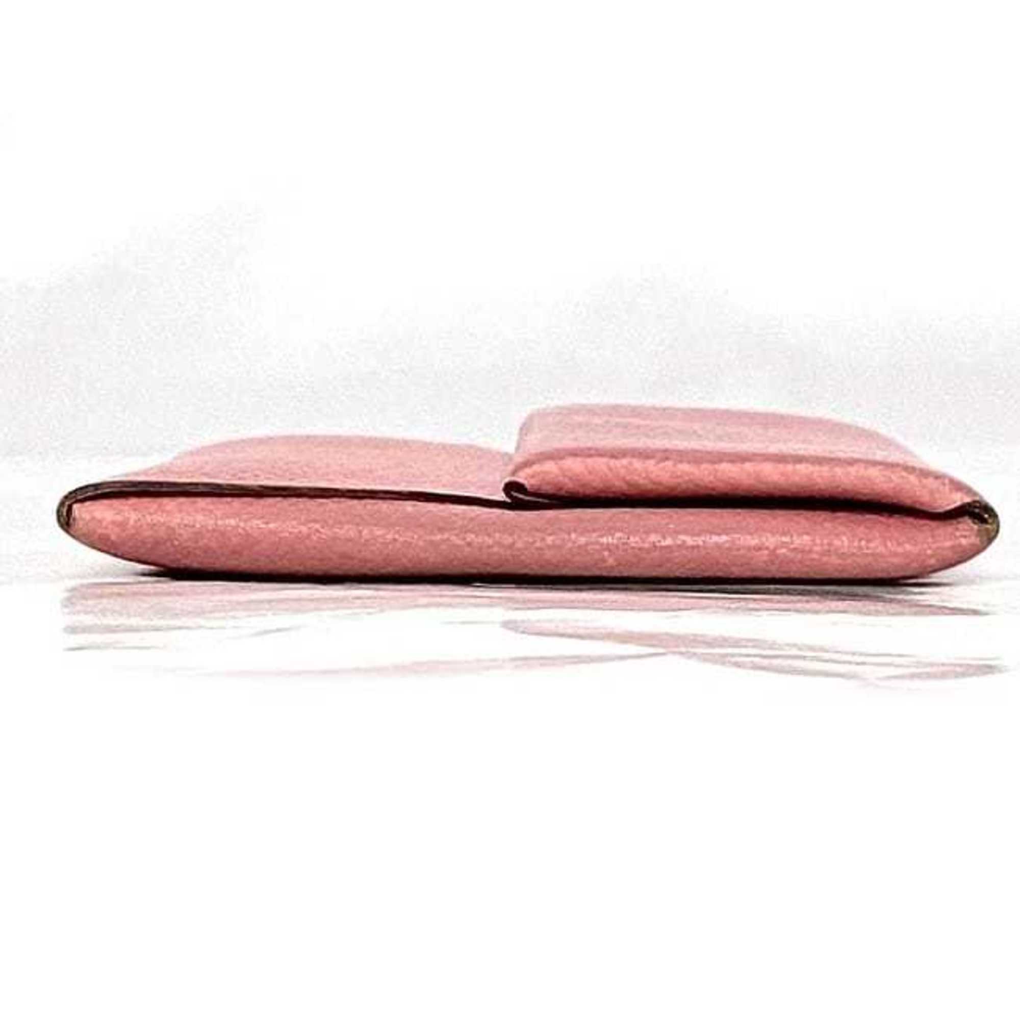 Hermes Pink Leather Togo Leather Coin Purse/Coin Case (Pre-Owned)