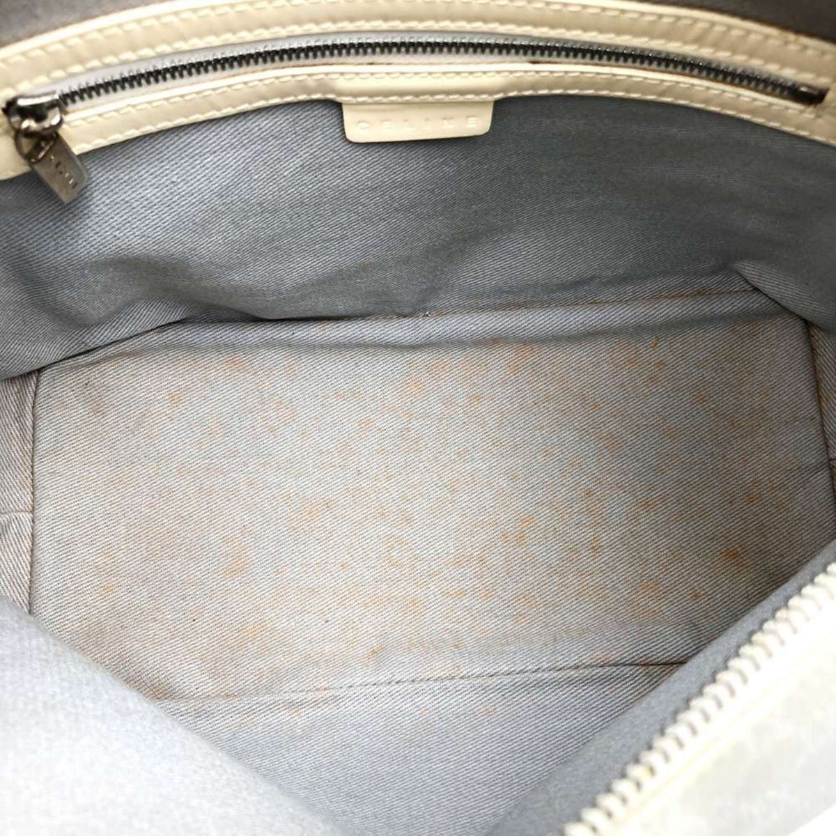 Celine Gray Canvas Handbag Shoulder Bag (Pre-Owned)