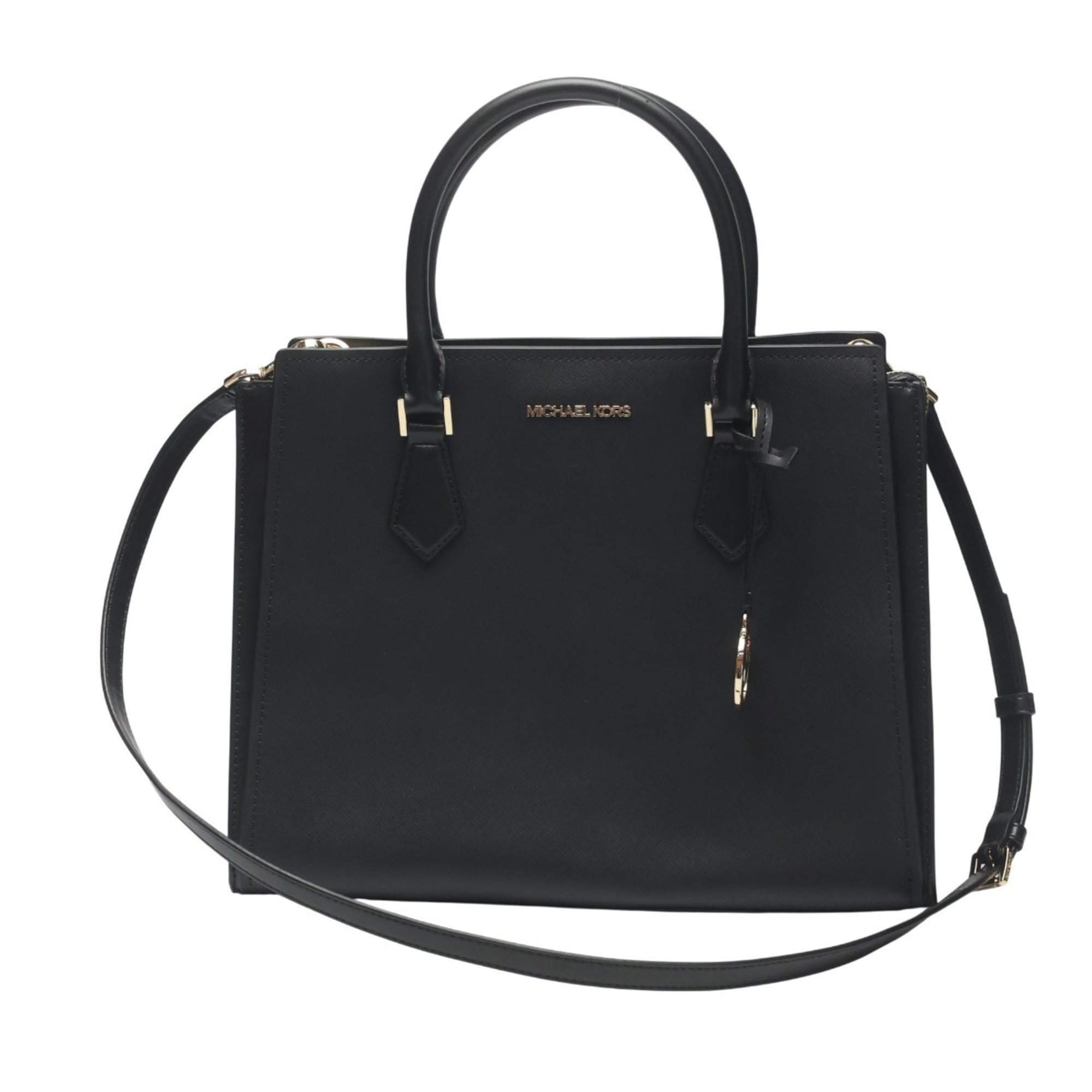 Michael Kors Black Leather Tote Bag (Pre-Owned)