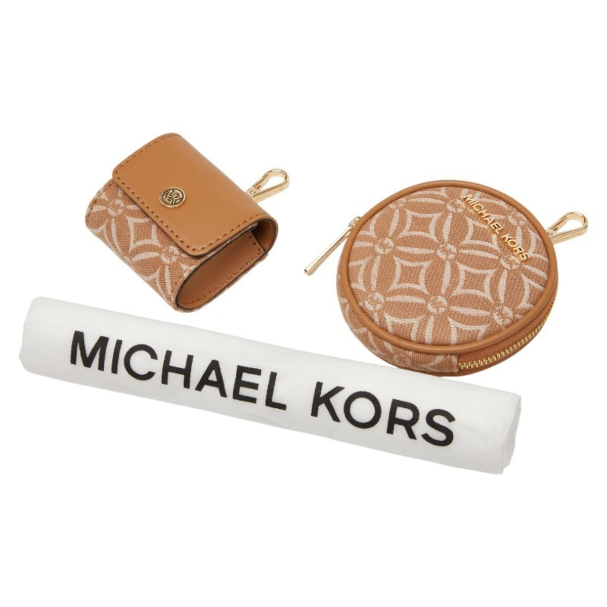 Michael Kors Brown Canvas Leather Pouch Shoulder Bag (Pre-Owned)