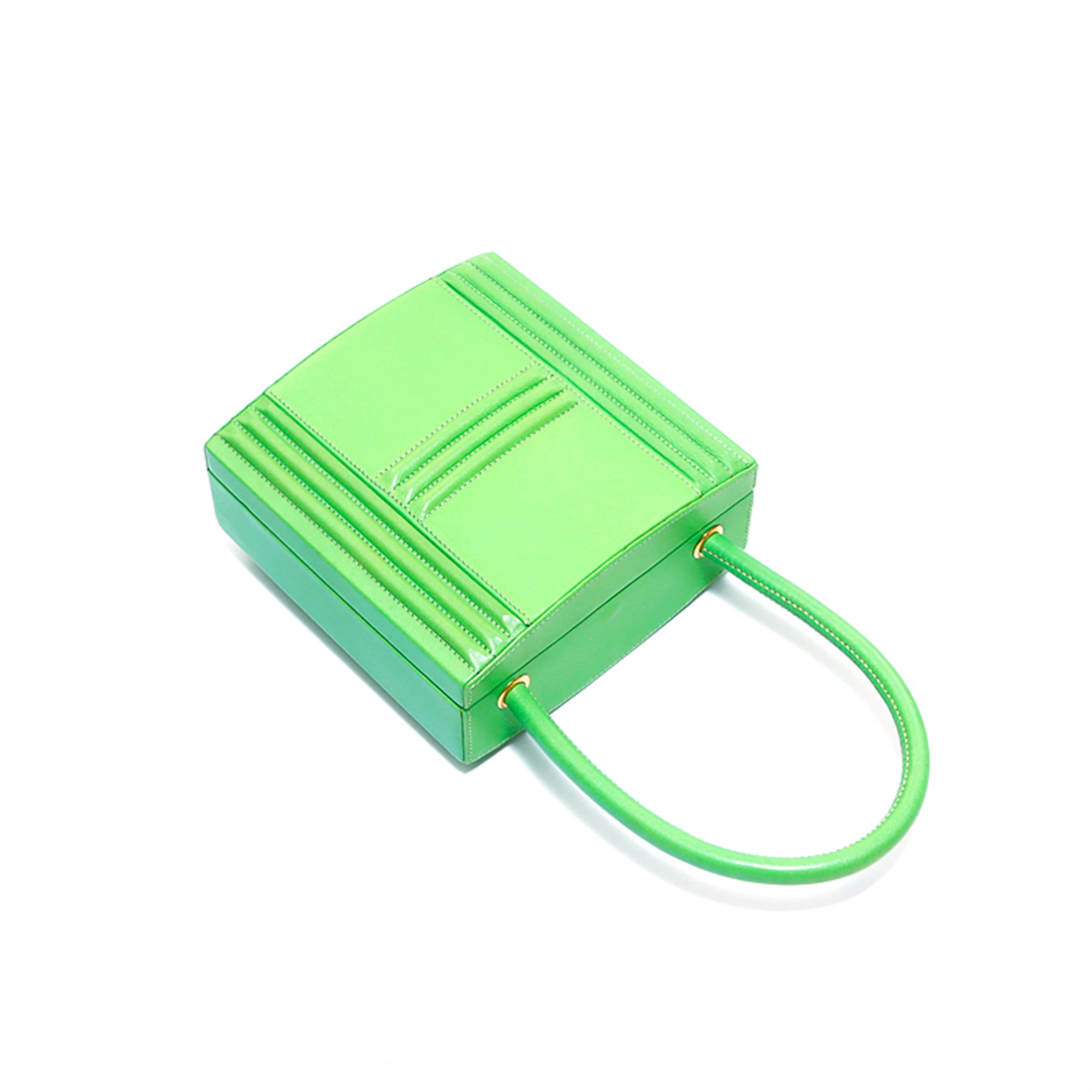 Hermes Green Leather Handbag (Pre-Owned)