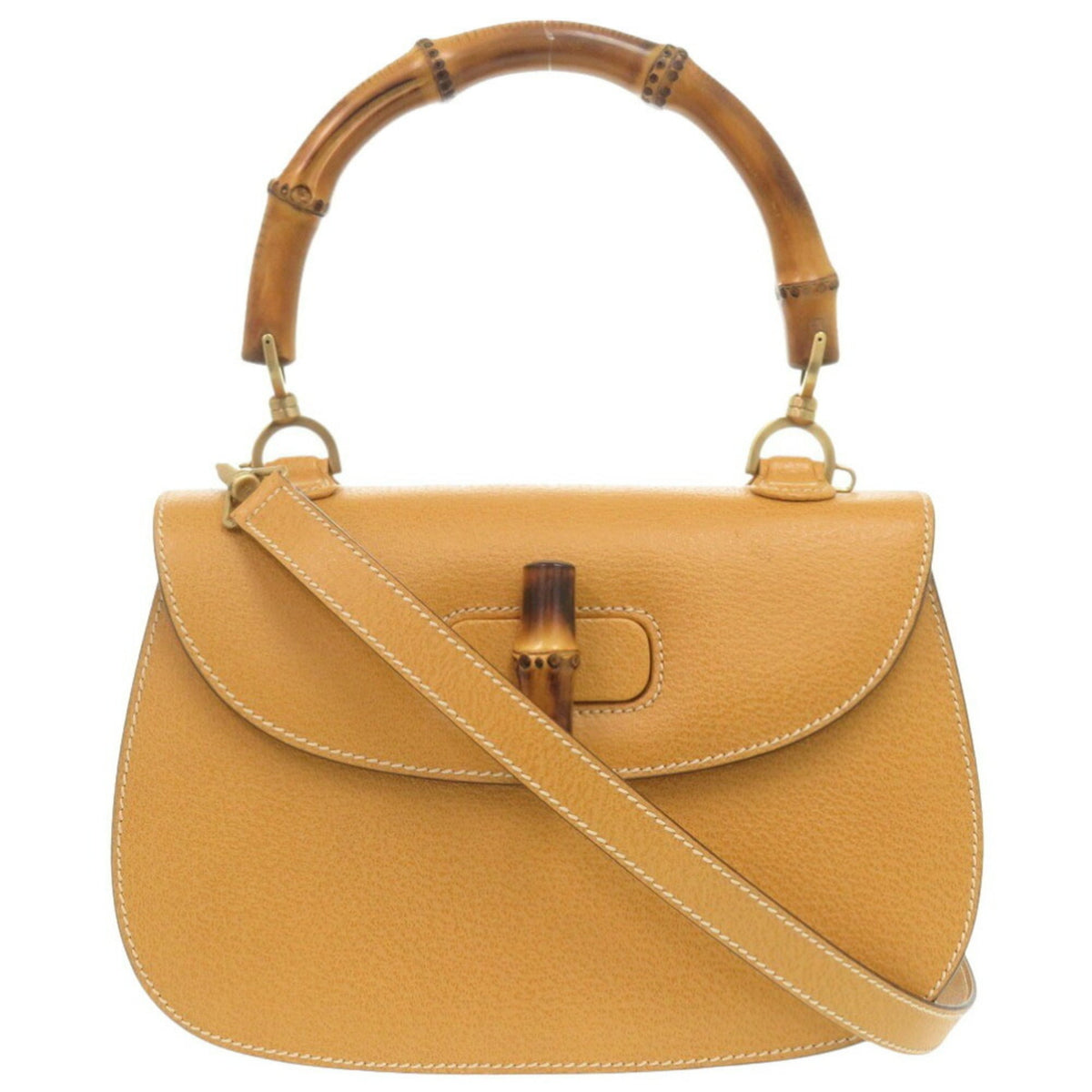 Gucci Yellow Leather Handbag (Pre-Owned)