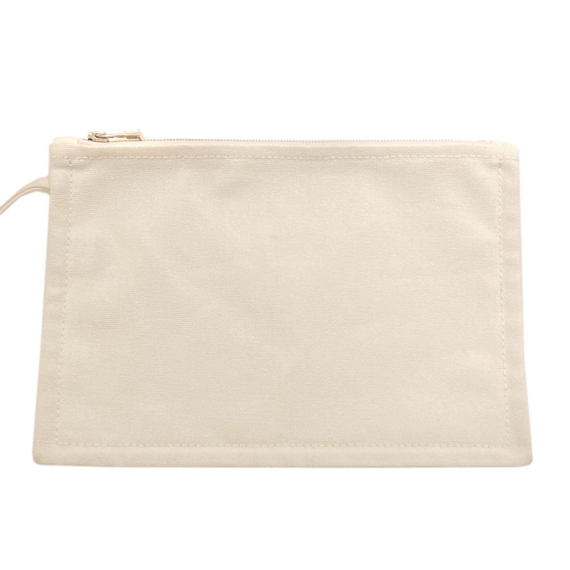Hermes White Canvas Pouch Tote Bag (Pre-Owned)