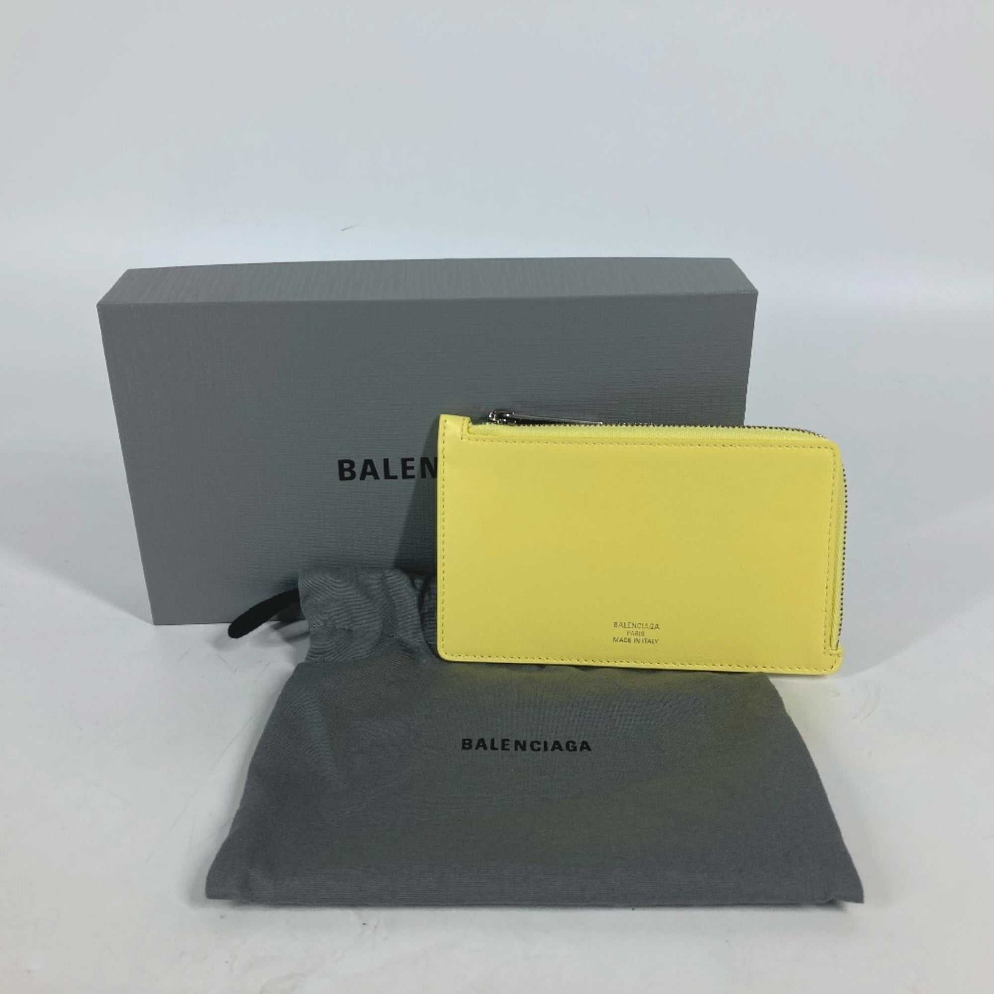 Balenciaga Yellow Leather Coin Purse/Coin Case (Pre-Owned)