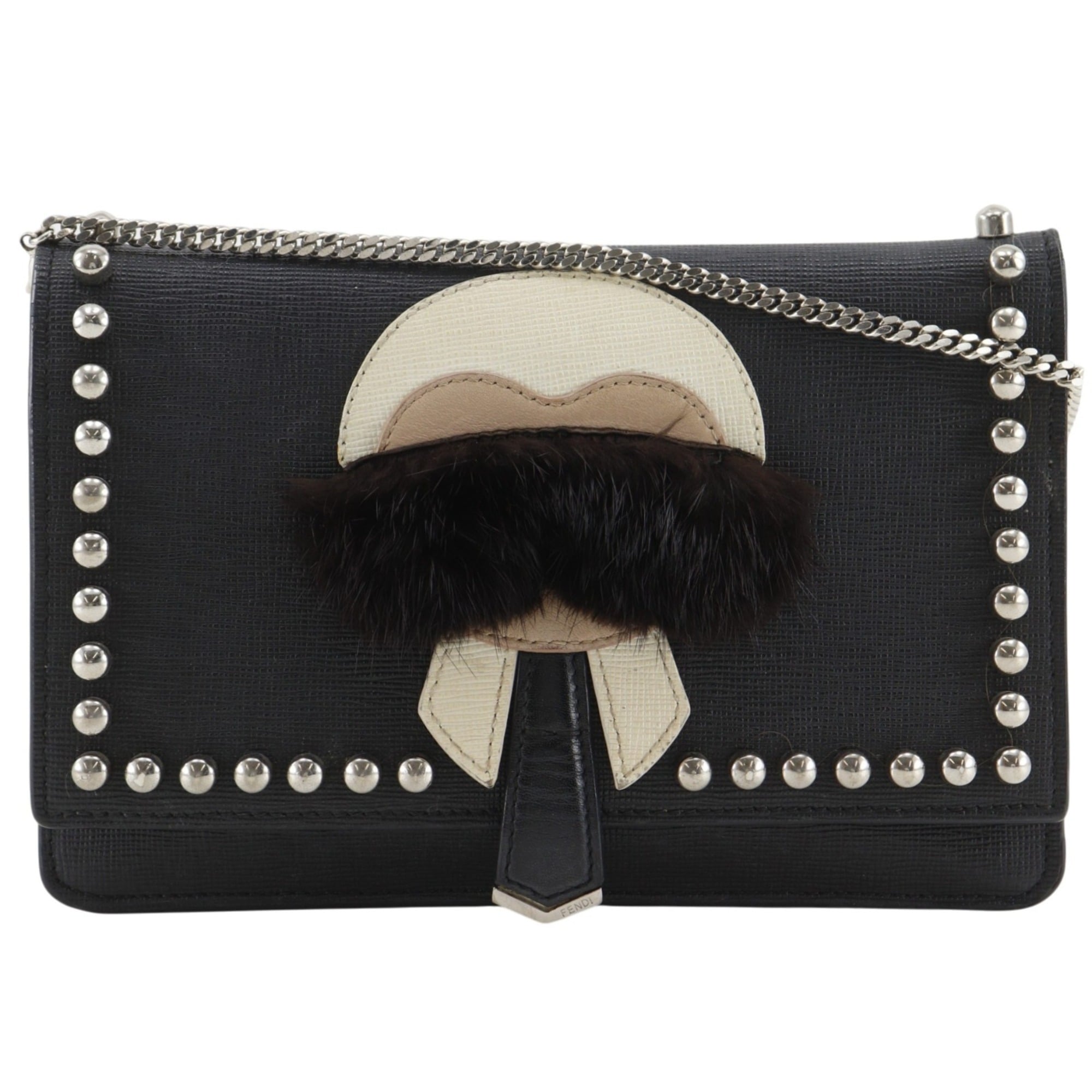 Fendi Black Leather Shoulder Bag (Pre-Owned)