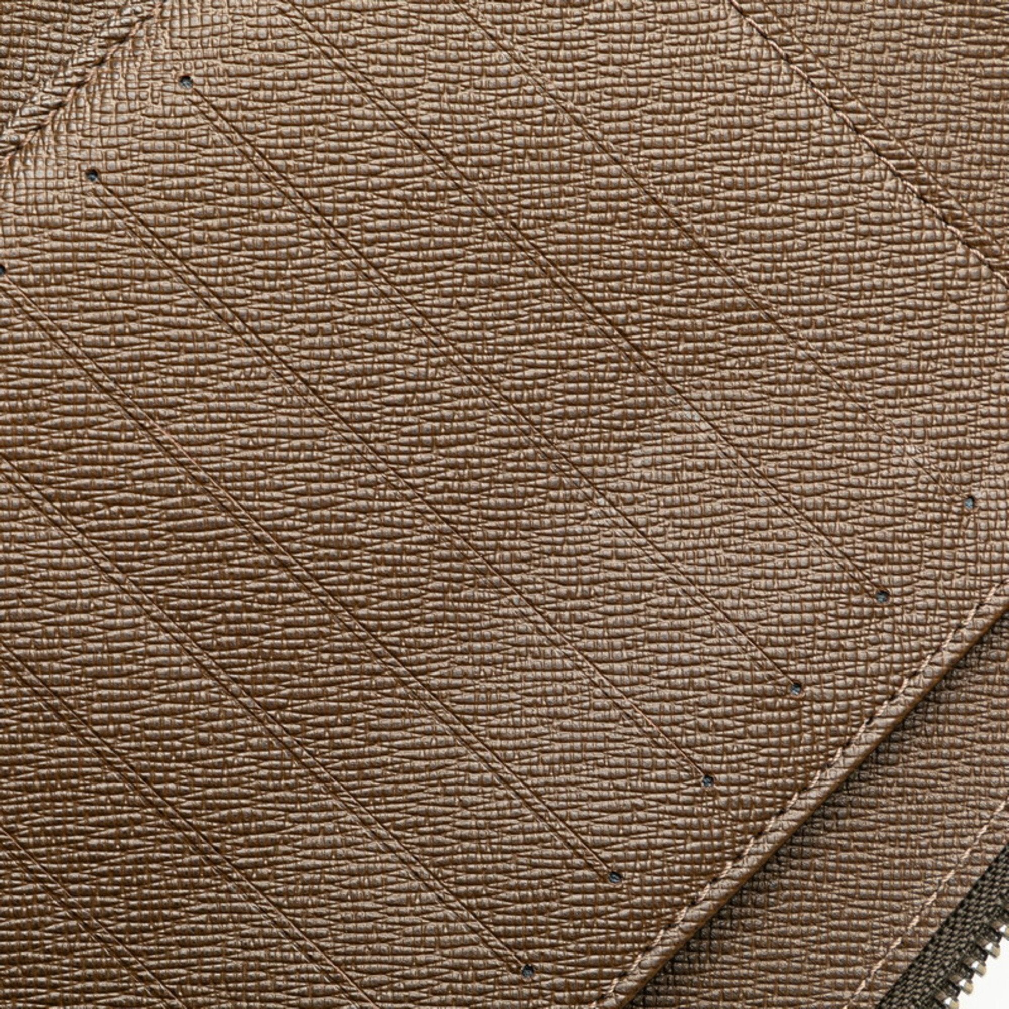 Louis Vuitton Brown Grizzly Leather Pvc Long Wallet (Bi-Fold) (Pre-Owned)