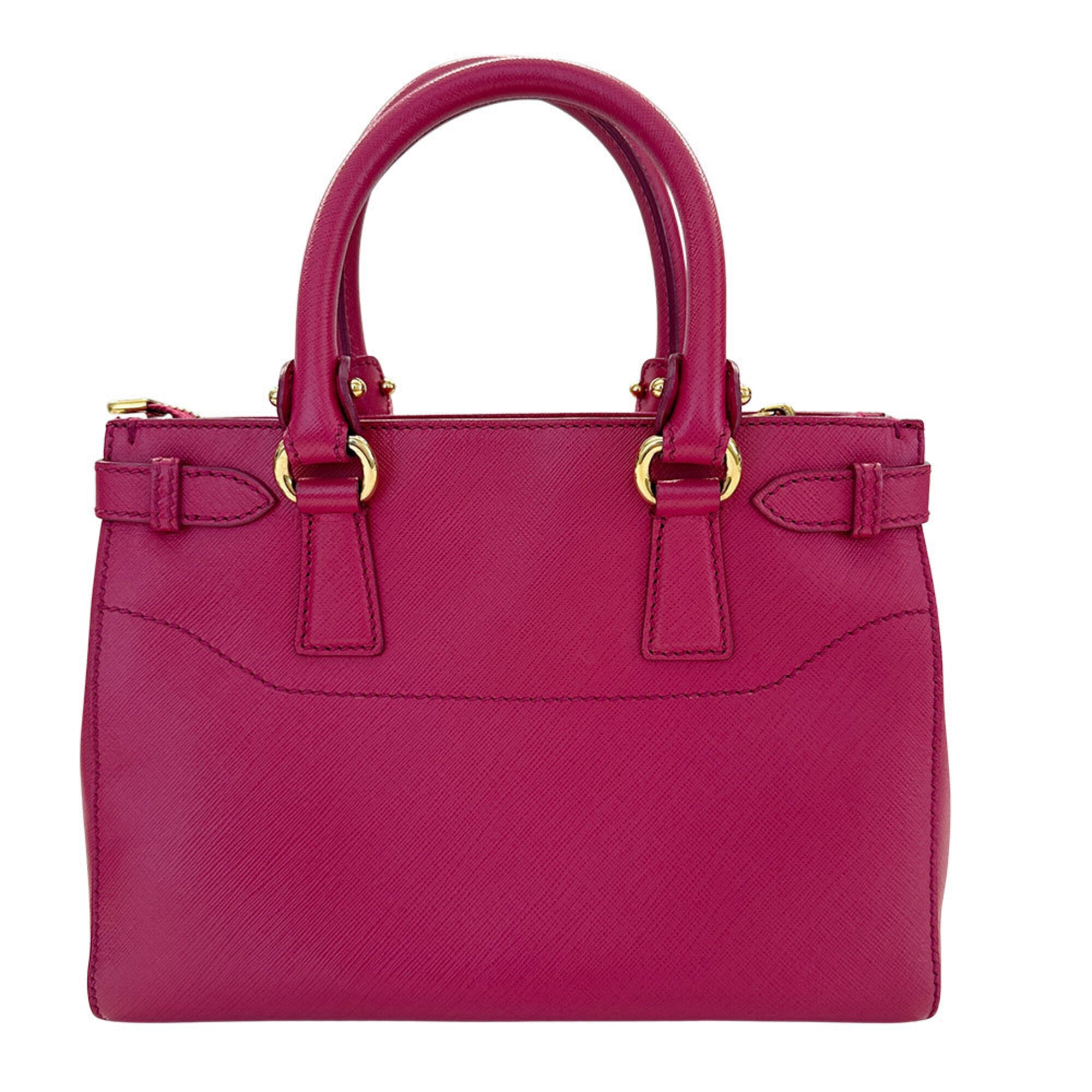 Salvatore Ferragamo Pink Leather Handbag Shoulder Bag (Pre-Owned)