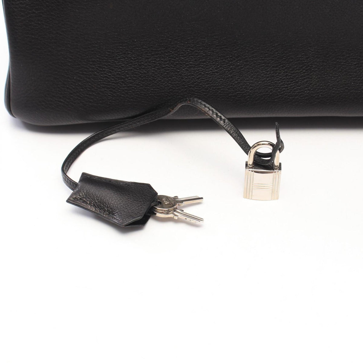 Hermes Black Evercalf Leather Handbag (Pre-Owned)