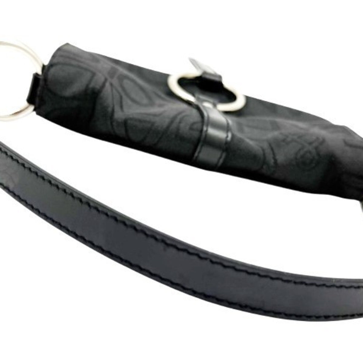 Dolce & Gabbana Black Canvas Leather Handbag Pouch (Pre-Owned)