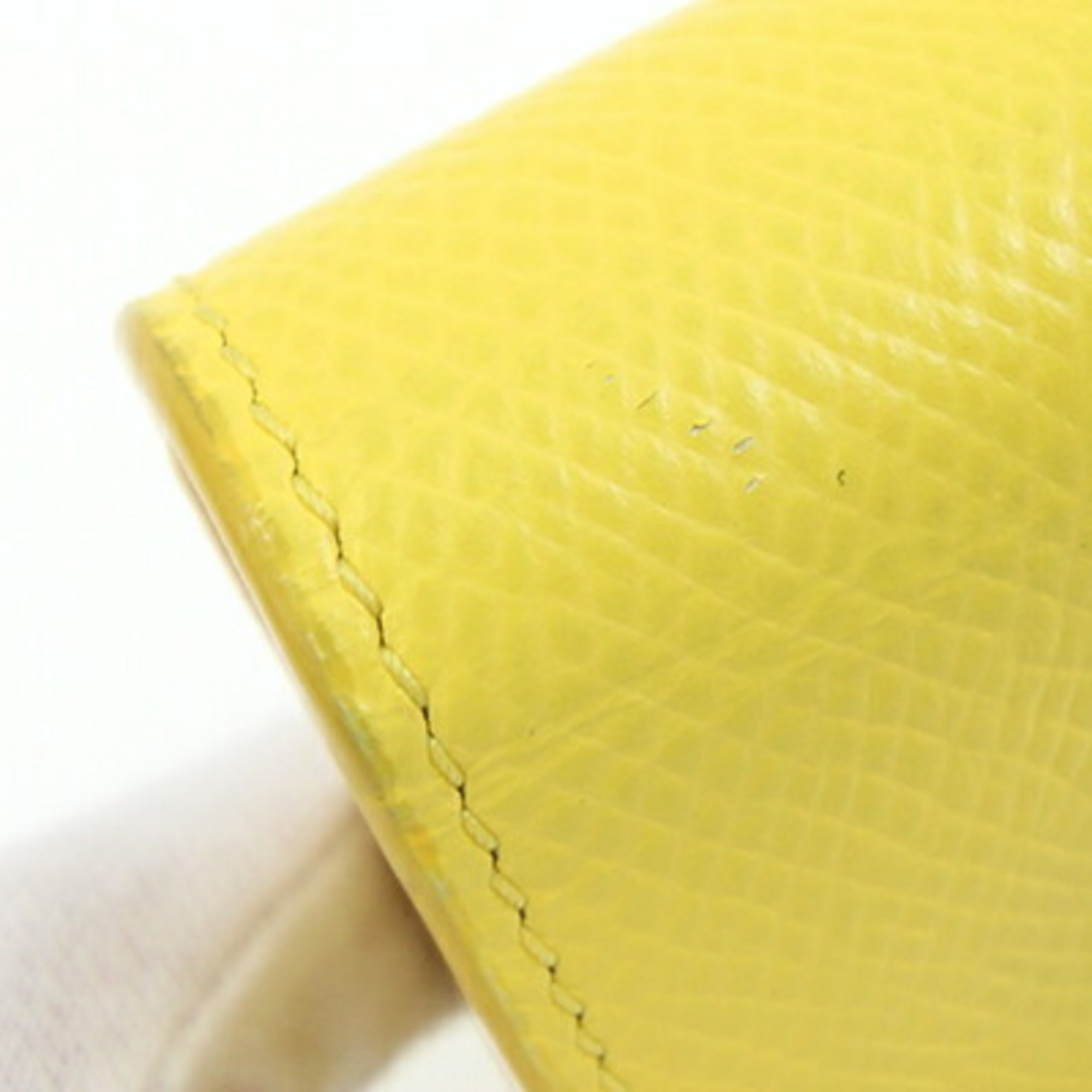 Celine Yellow Leather Wallet (Tri-Fold) (Pre-Owned)