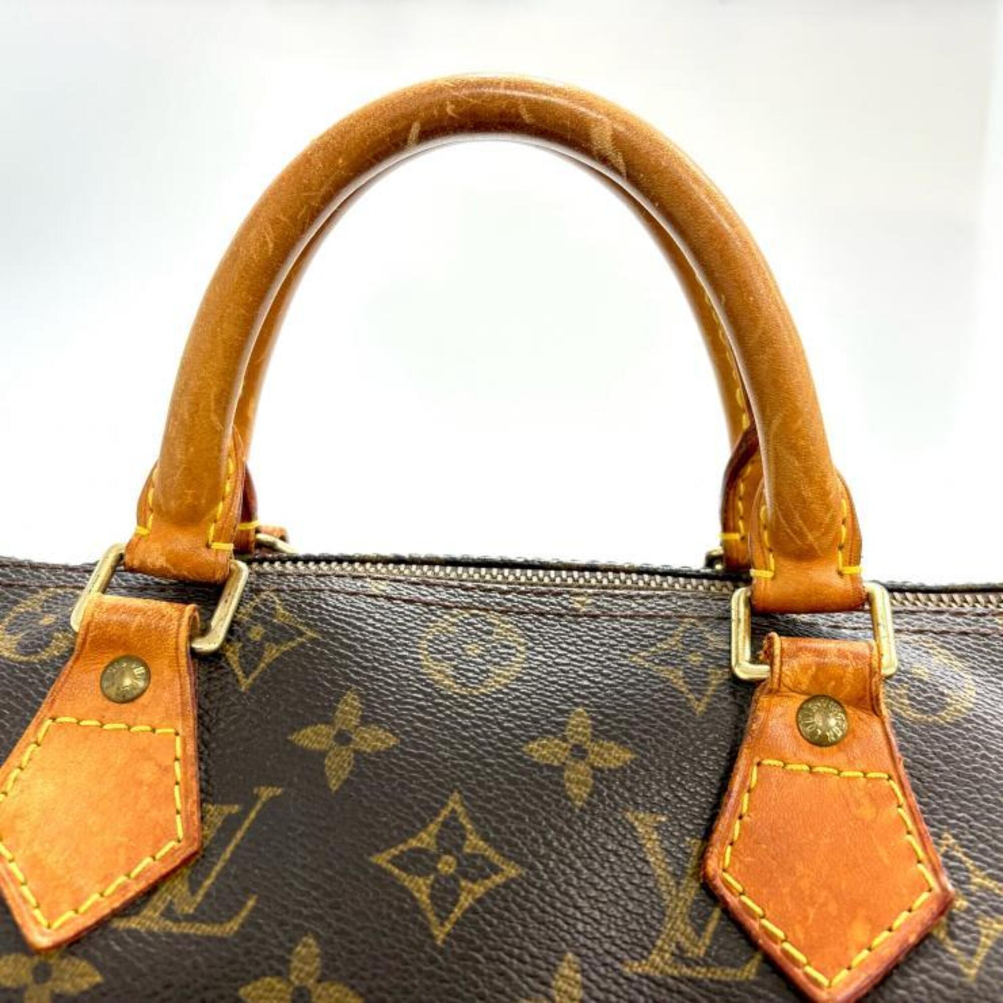 Louis Vuitton Beige Brown Monogram Handbag (Pre-Owned)