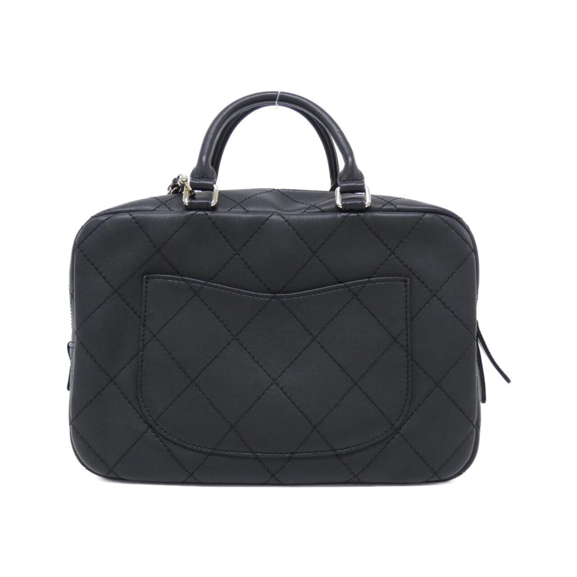 Chanel Black Leather Handbag (Pre-Owned)