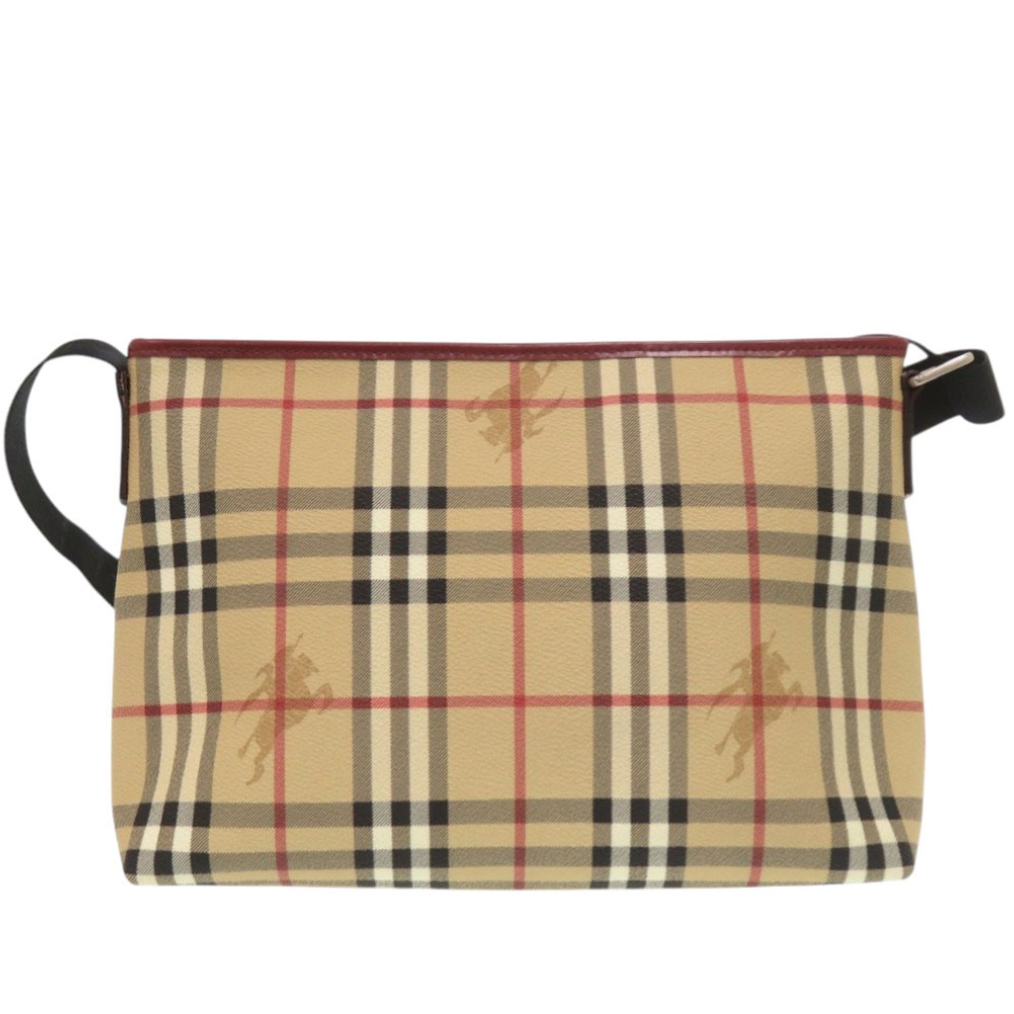 Burberry Beige Coated Canvas Shoulder Bag (Pre-Owned)