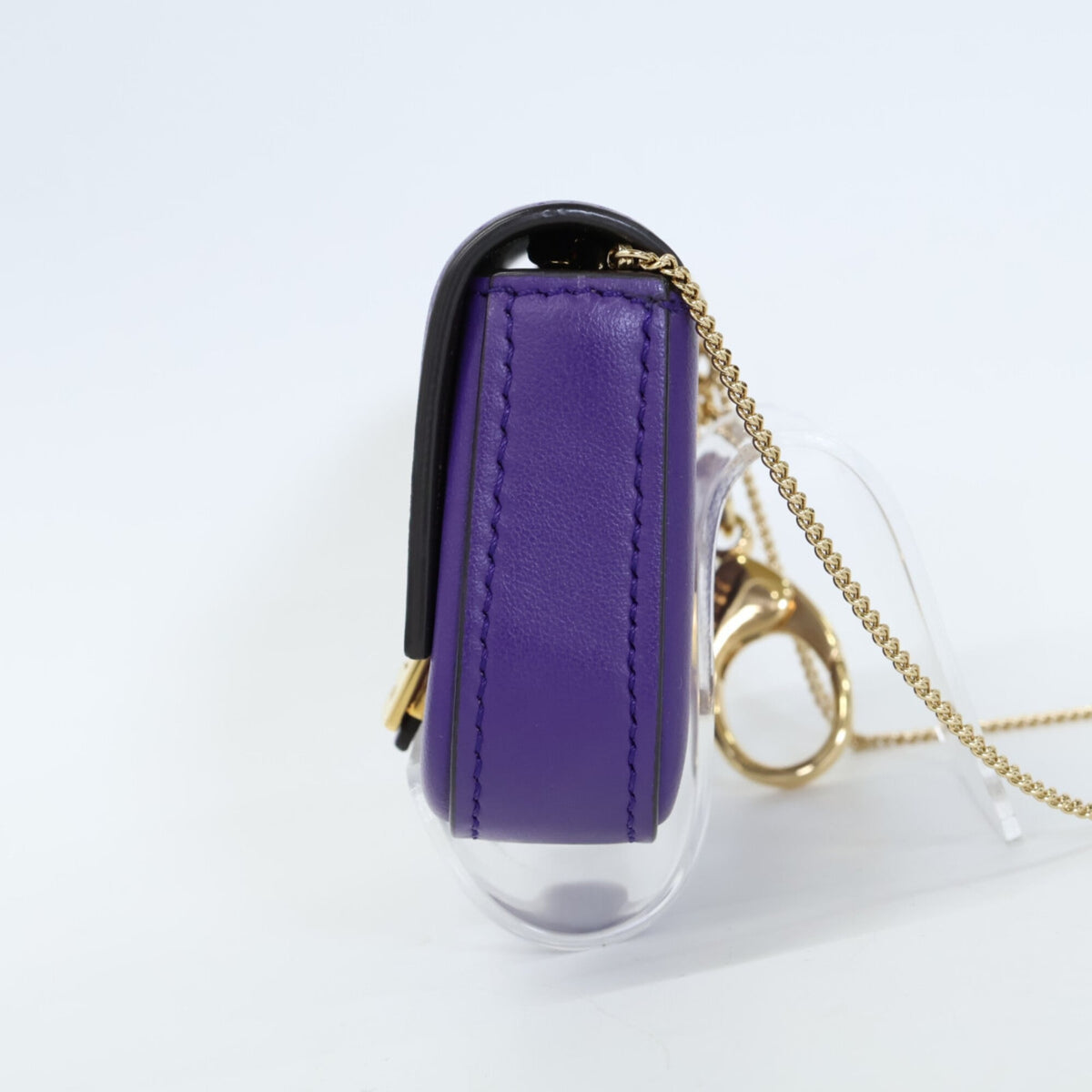 Fendi Purple Leather Shoulder Bag (Pre-Owned)