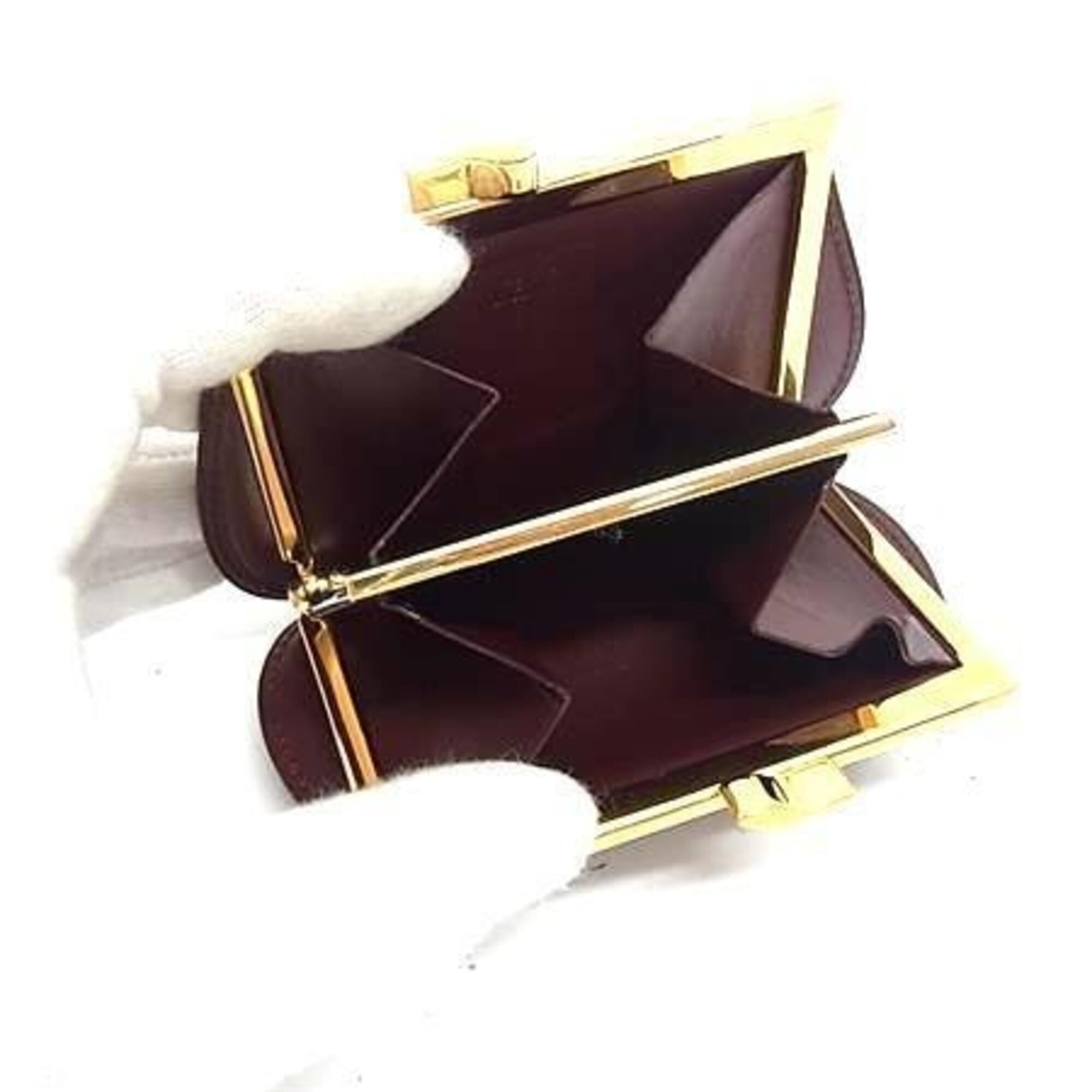 Cartier Bordeaux Leather Coin Purse/Coin Case (Pre-Owned)
