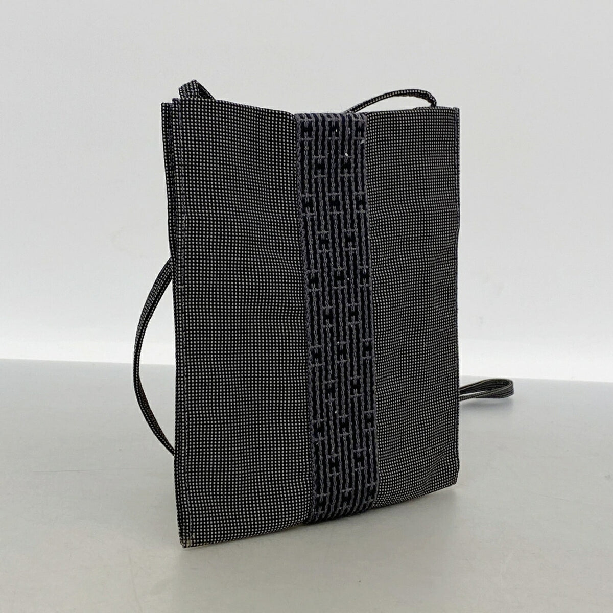 Hermes Gray Nylon Shoulder Bag (Pre-Owned)