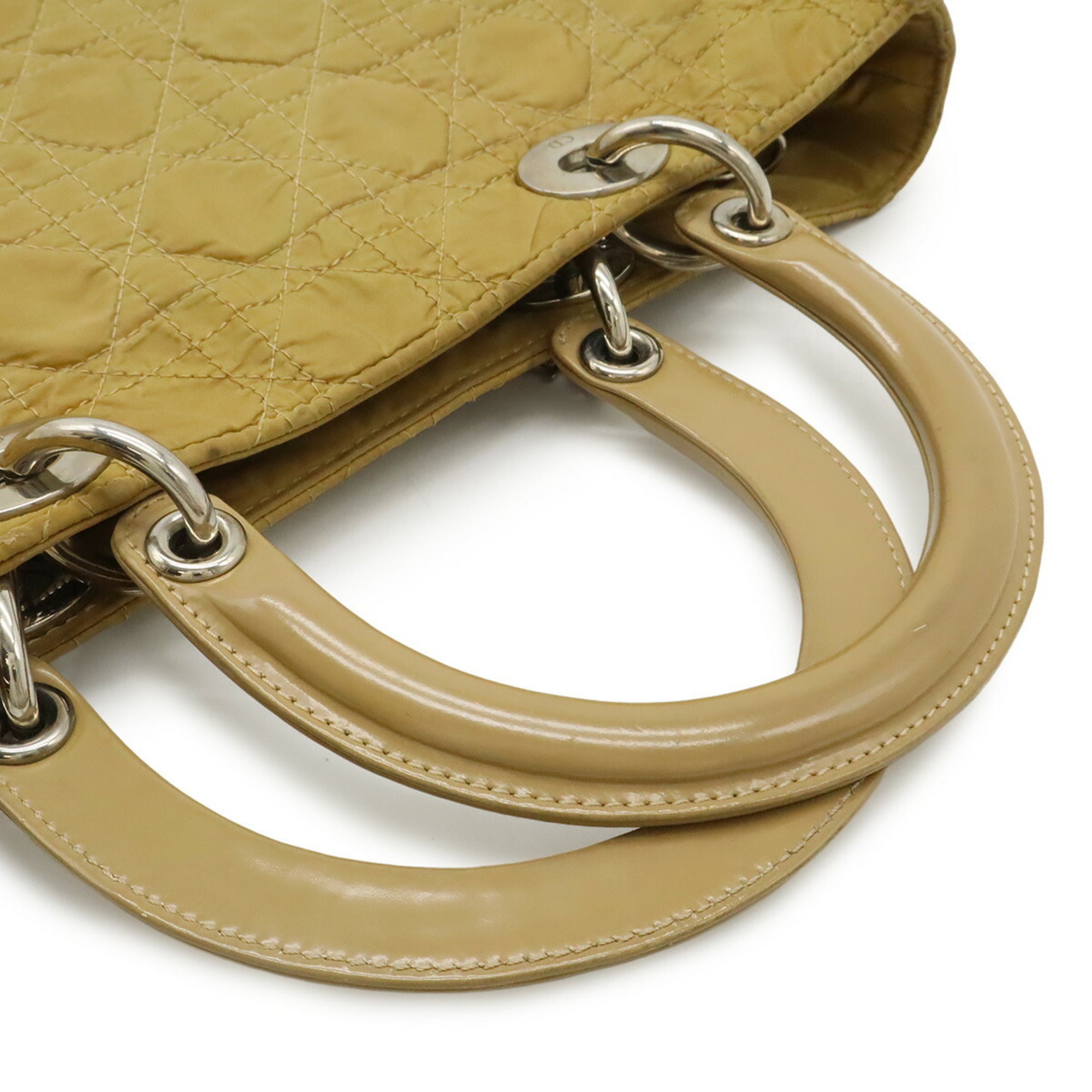 Christian Dior Beige Nylon Shoulder Bag Tote Bag (Pre-Owned)
