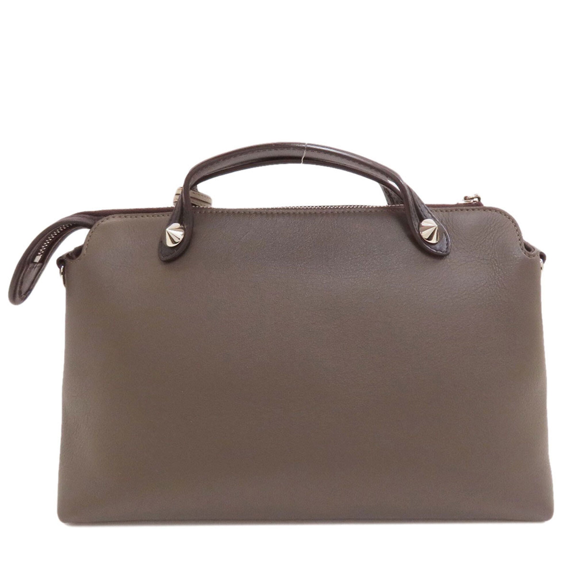 Fendi Gray Leather Handbag (Pre-Owned)