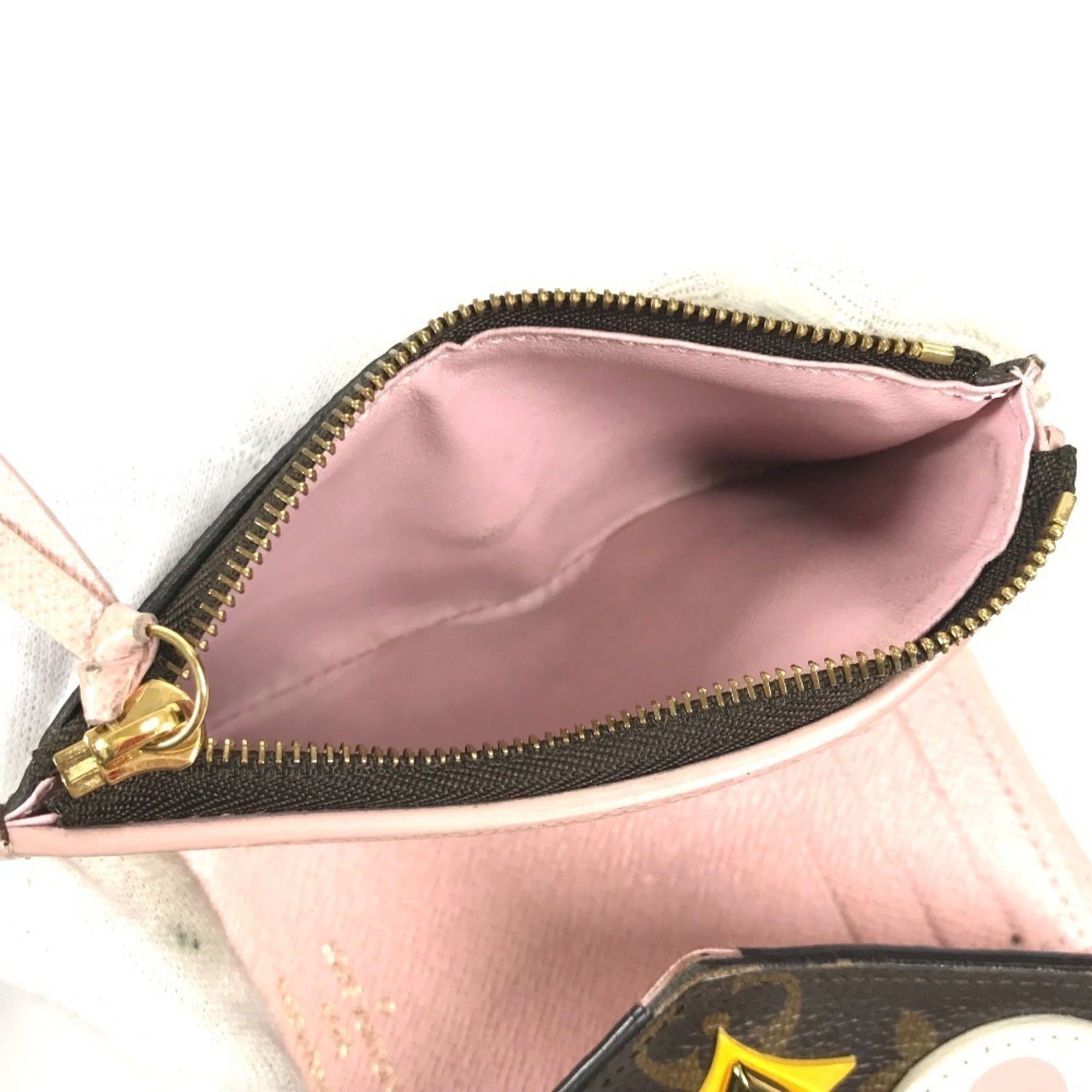 Louis Vuitton Brown Monogram Pink Monogram Wallet (Bi-Fold) (Pre-Owned)