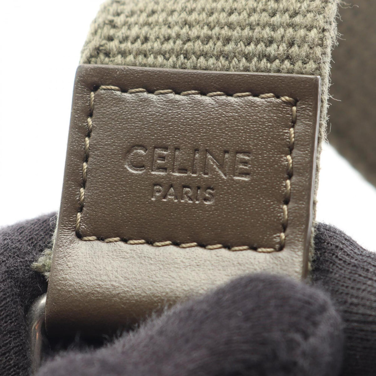 Celine Khaki Canvas Fanny Pack Handbag (Pre-Owned)
