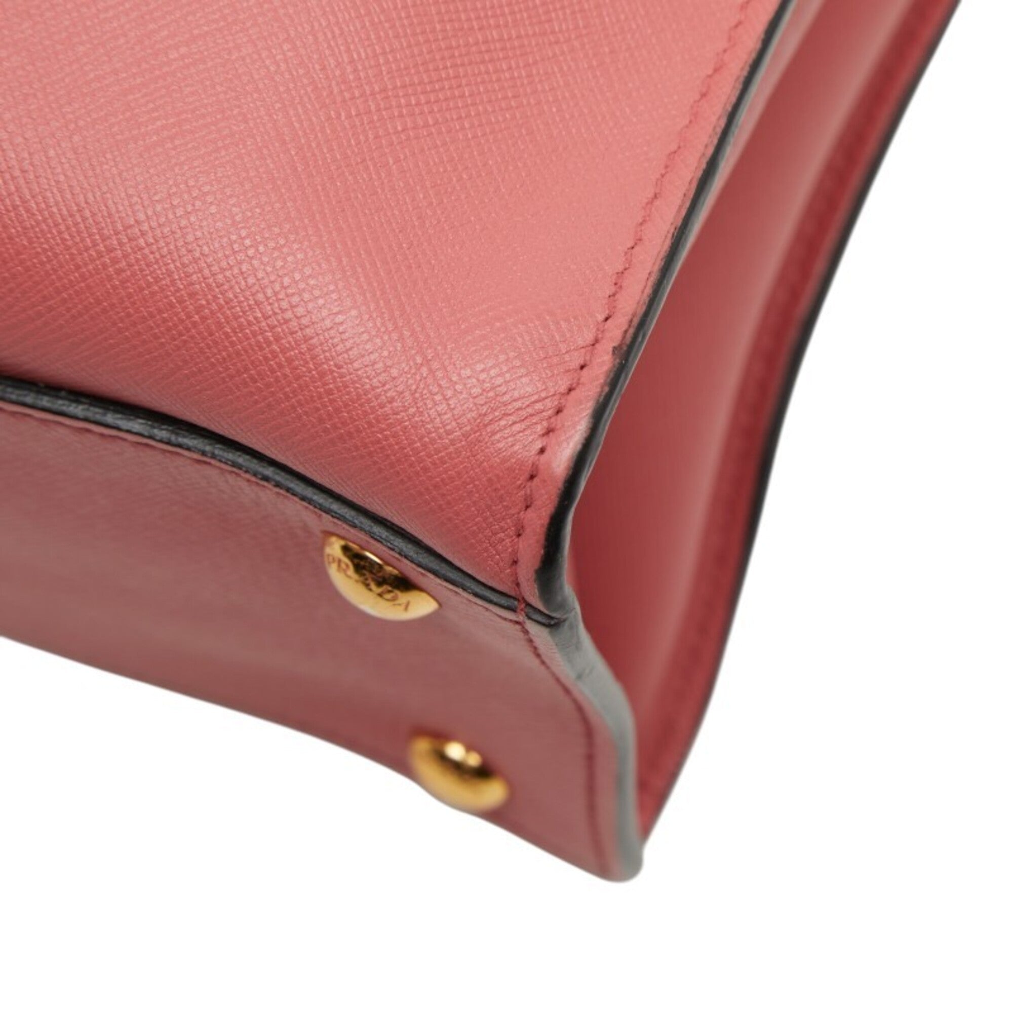 Prada Pink Leather Handbag Shoulder Bag (Pre-Owned)