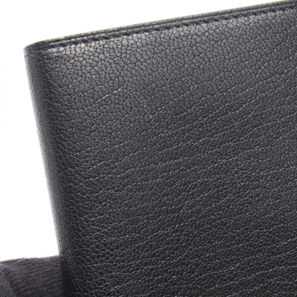 Hermes Black Leather Wallet (Tri-Fold) (Pre-Owned)