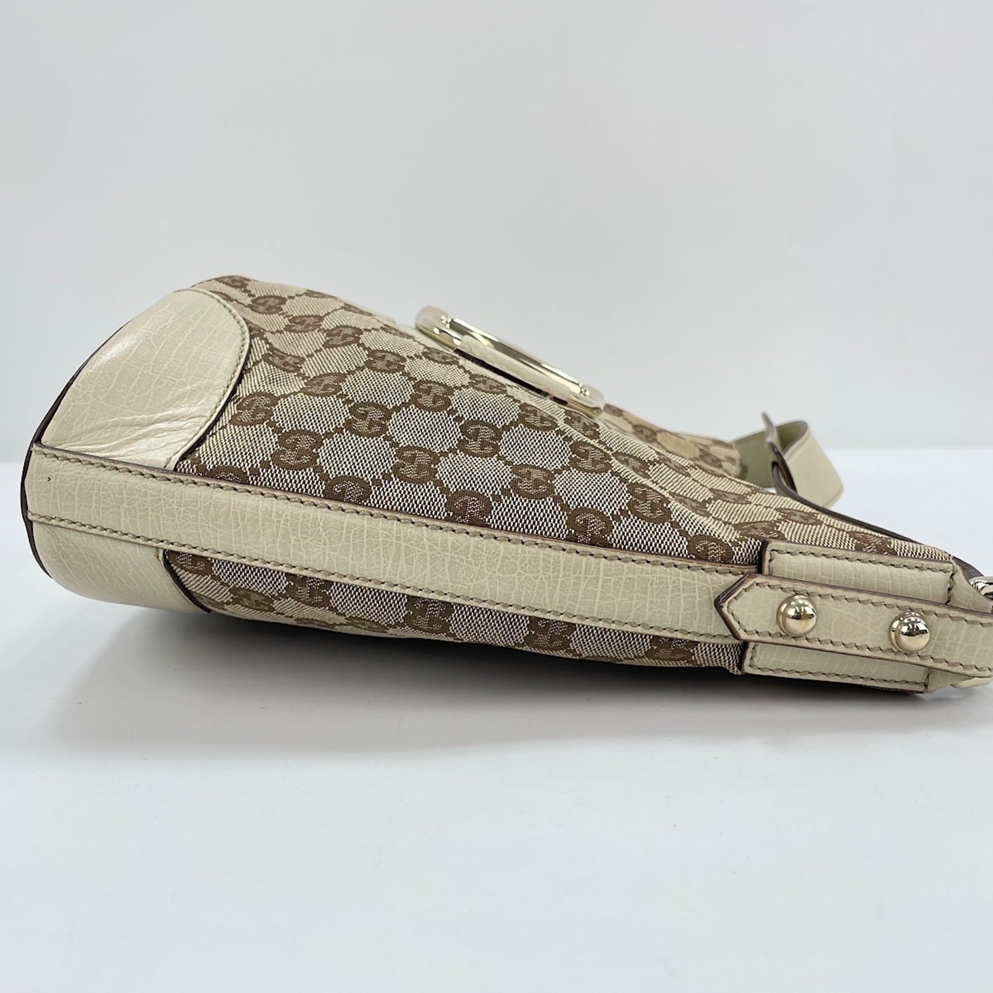 Gucci Horsebit White Shoulder Bag (Pre-Owned)