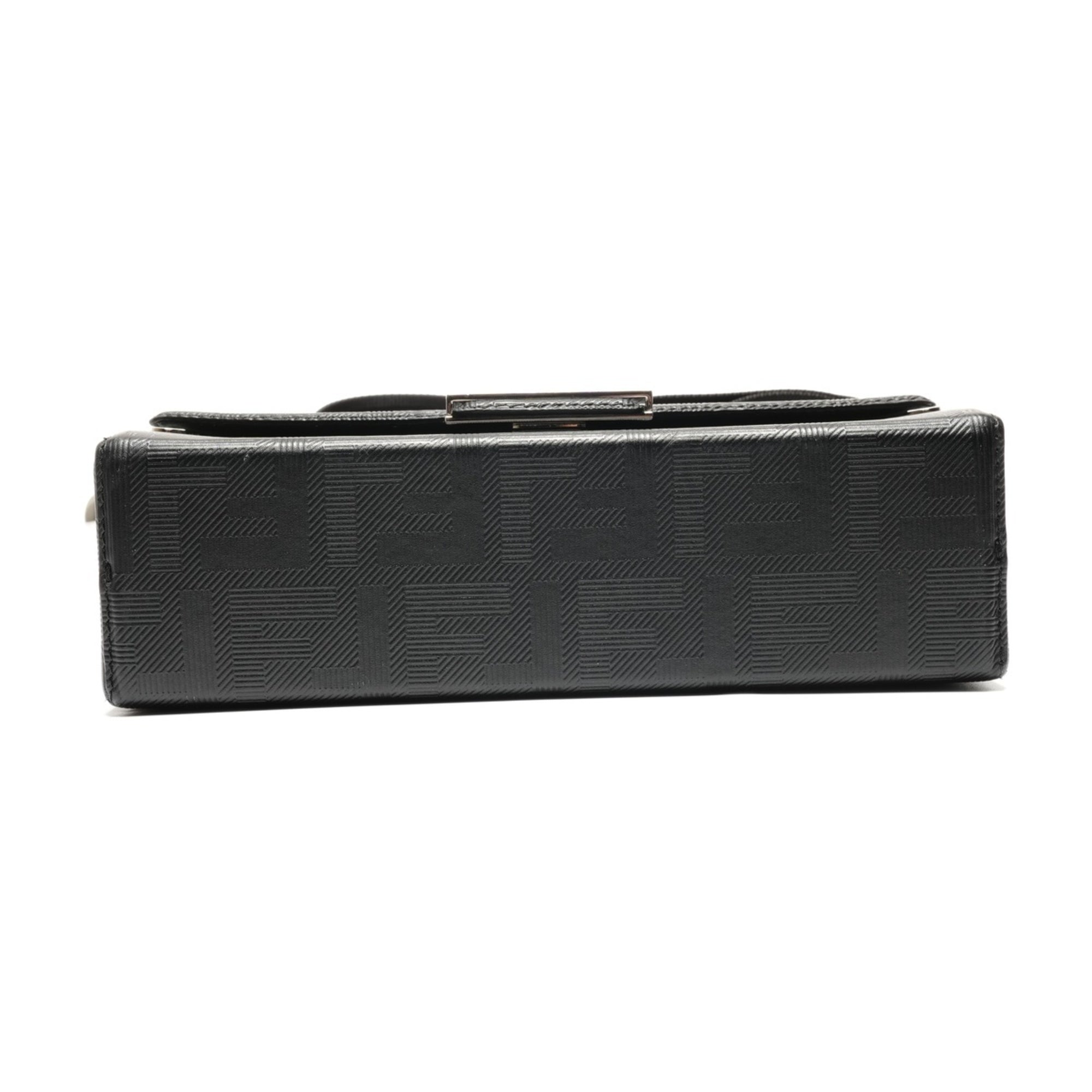 Fendi Black Zucca Shoulder Bag (Pre-Owned)