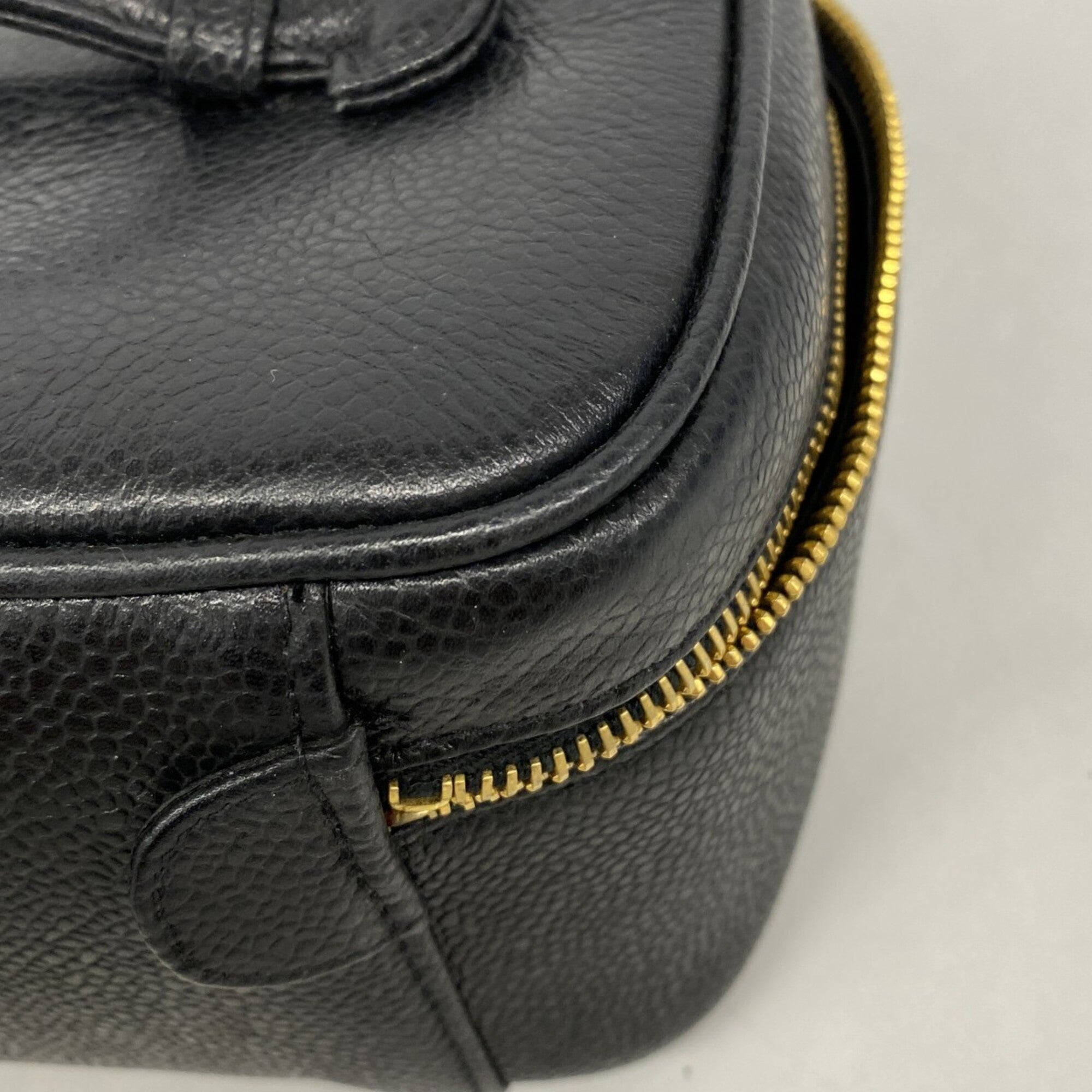 Chanel Black Grained Calfskin Vanity Bag (Pre-Owned)