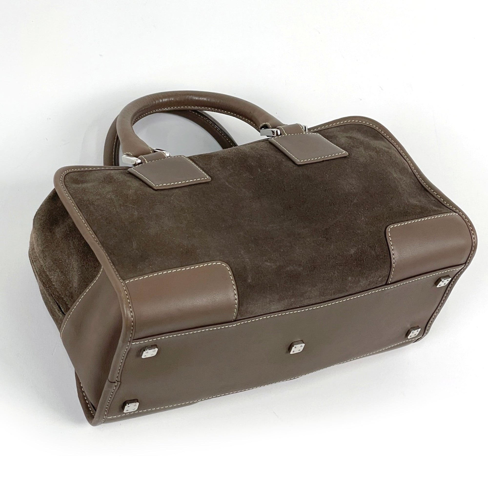 Loewe Amazona Brown Suede Leather Handbag (Pre-Owned)