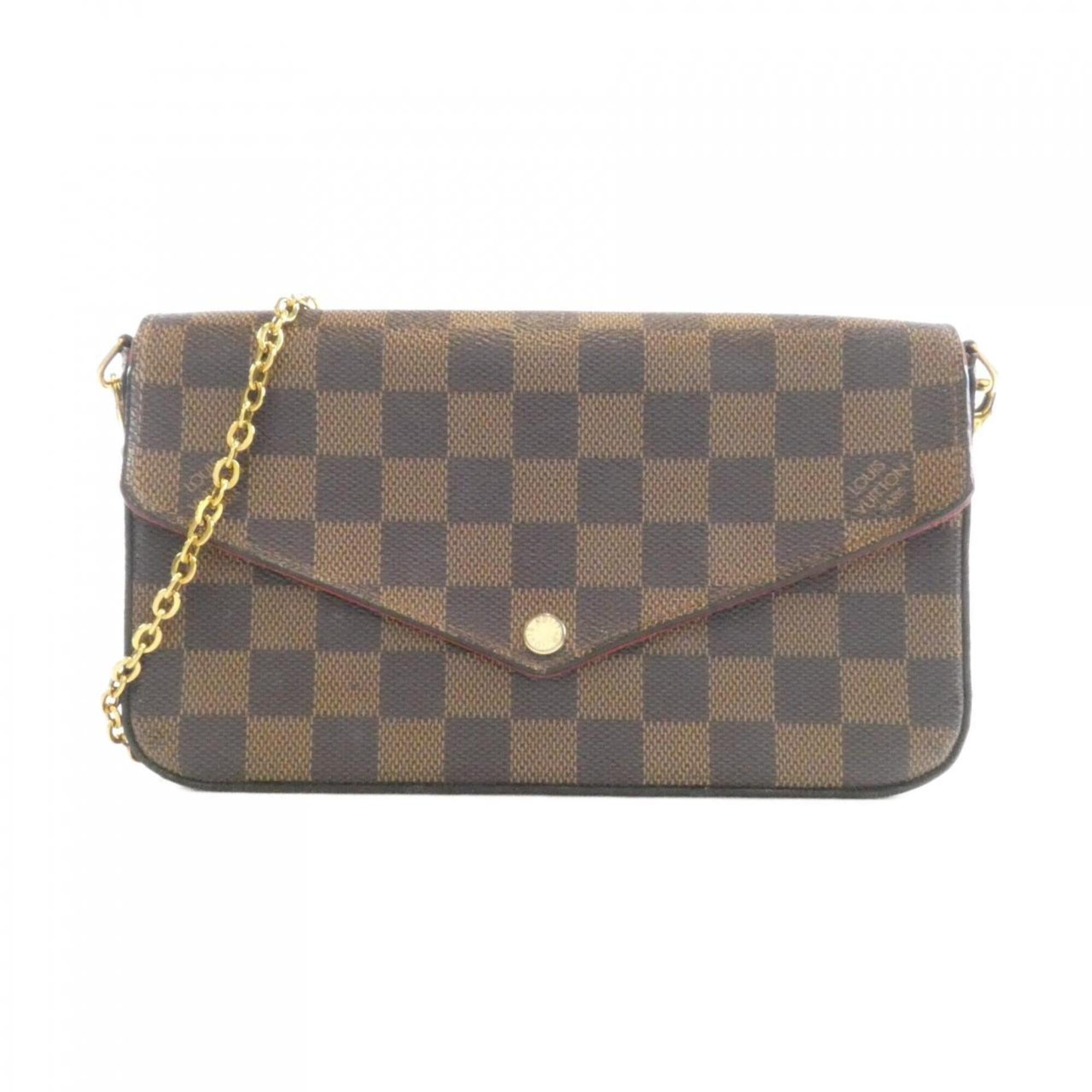 Louis Vuitton Damier Damier Canvas Ebene Damier Canvas Pochette Shoulder Bag (Pre-Owned)