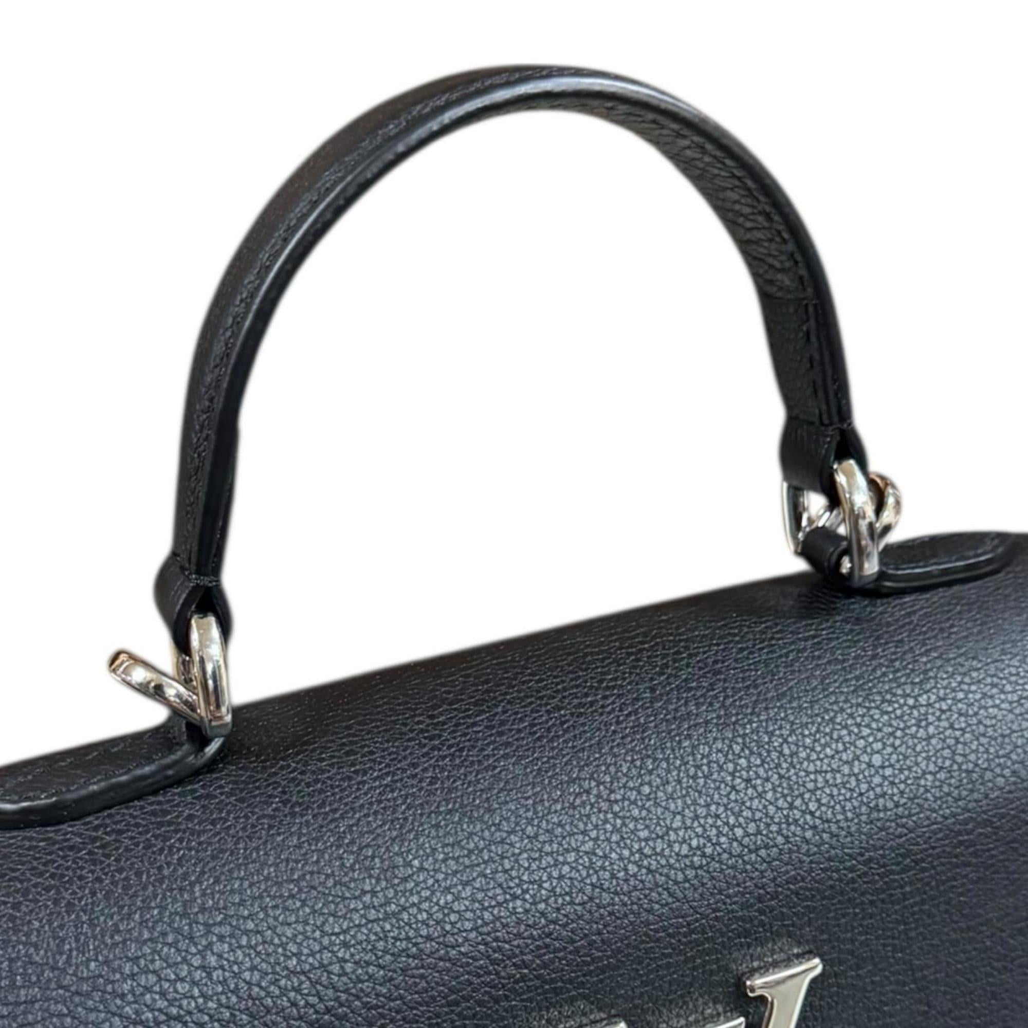 Louis Vuitton Black Noir Leather Shoulder Bag (Pre-Owned)