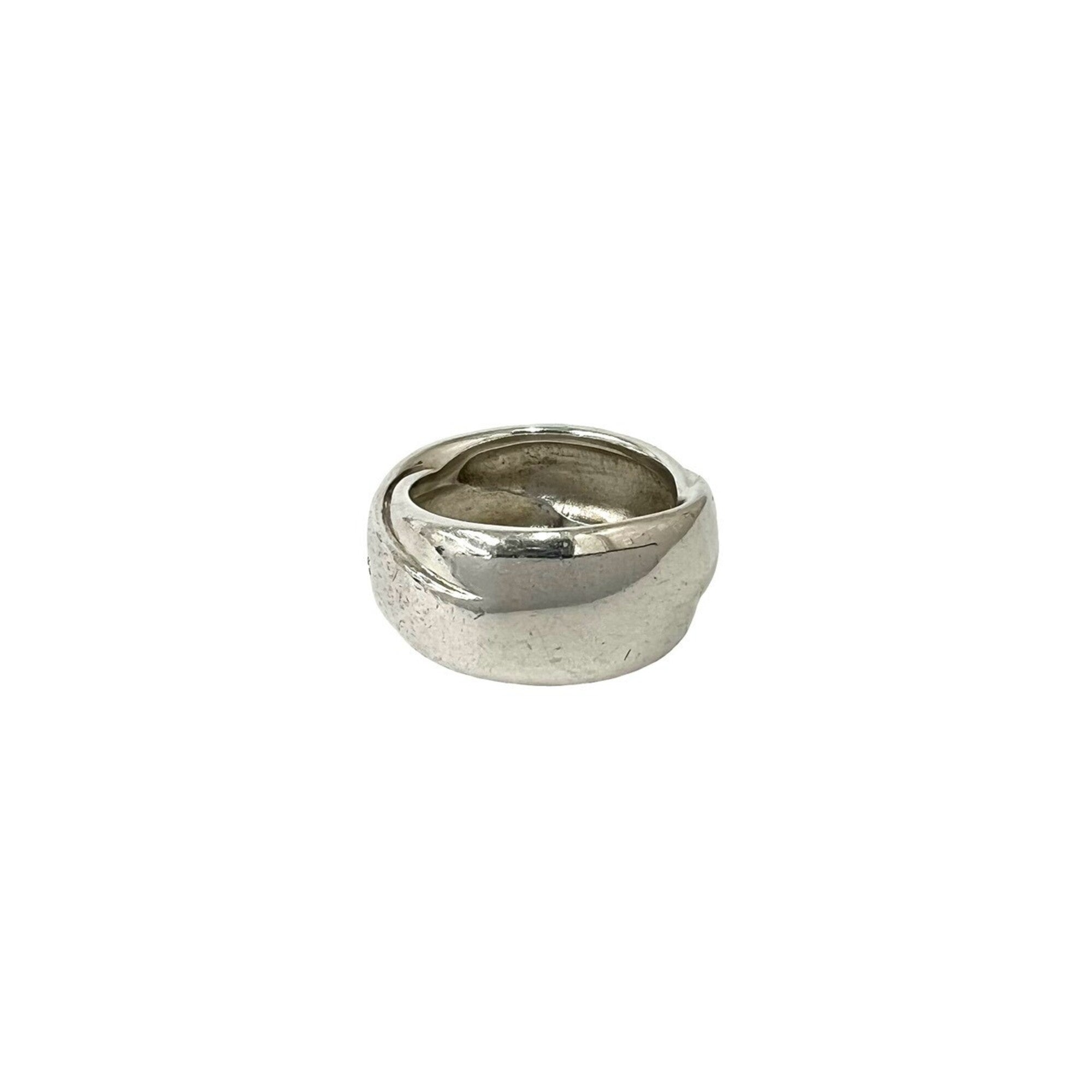 Hermes Silver Silver 925 Band Ring (Pre-Owned)