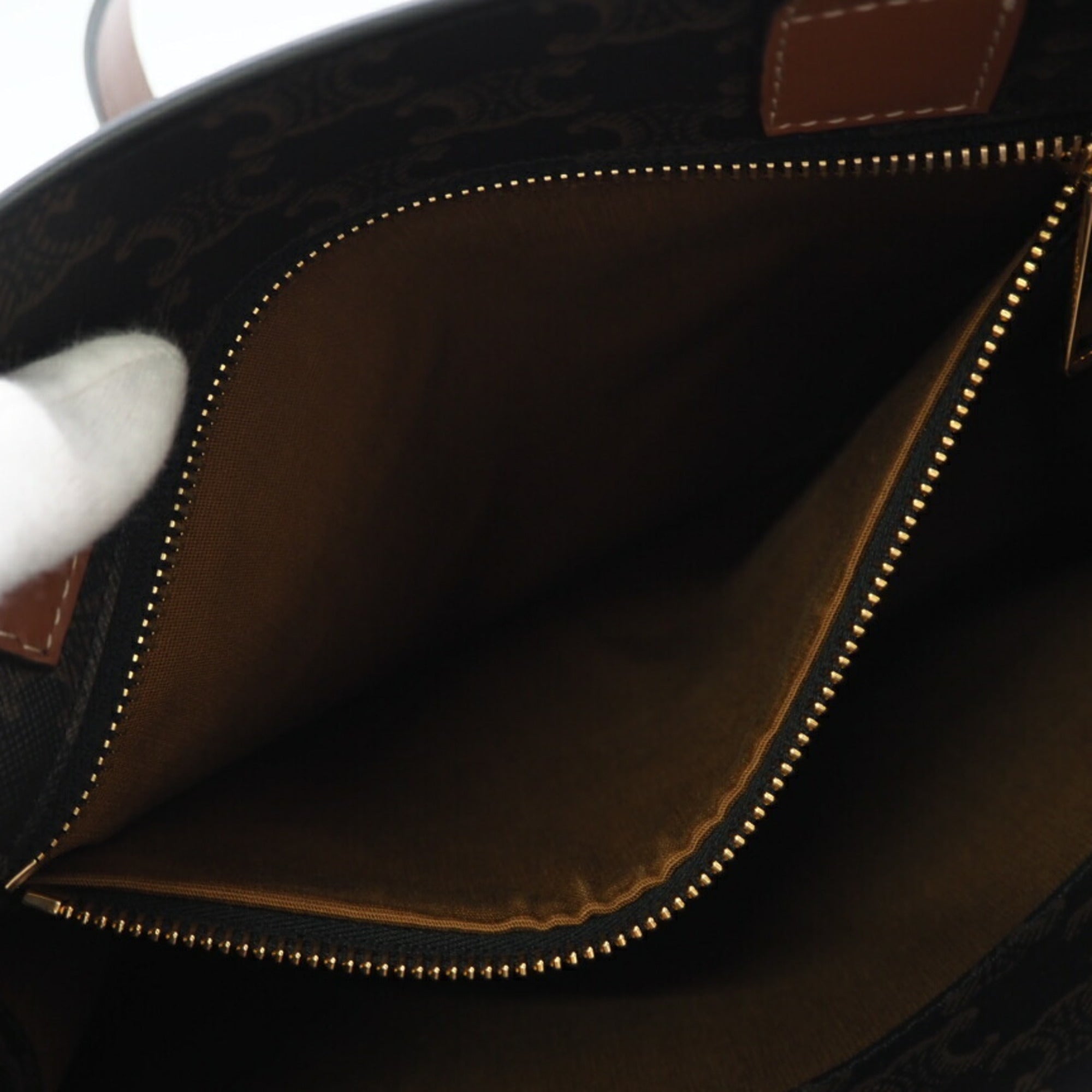 Celine Beige Brown White Coated Canvas Tote Bag (Pre-Owned)