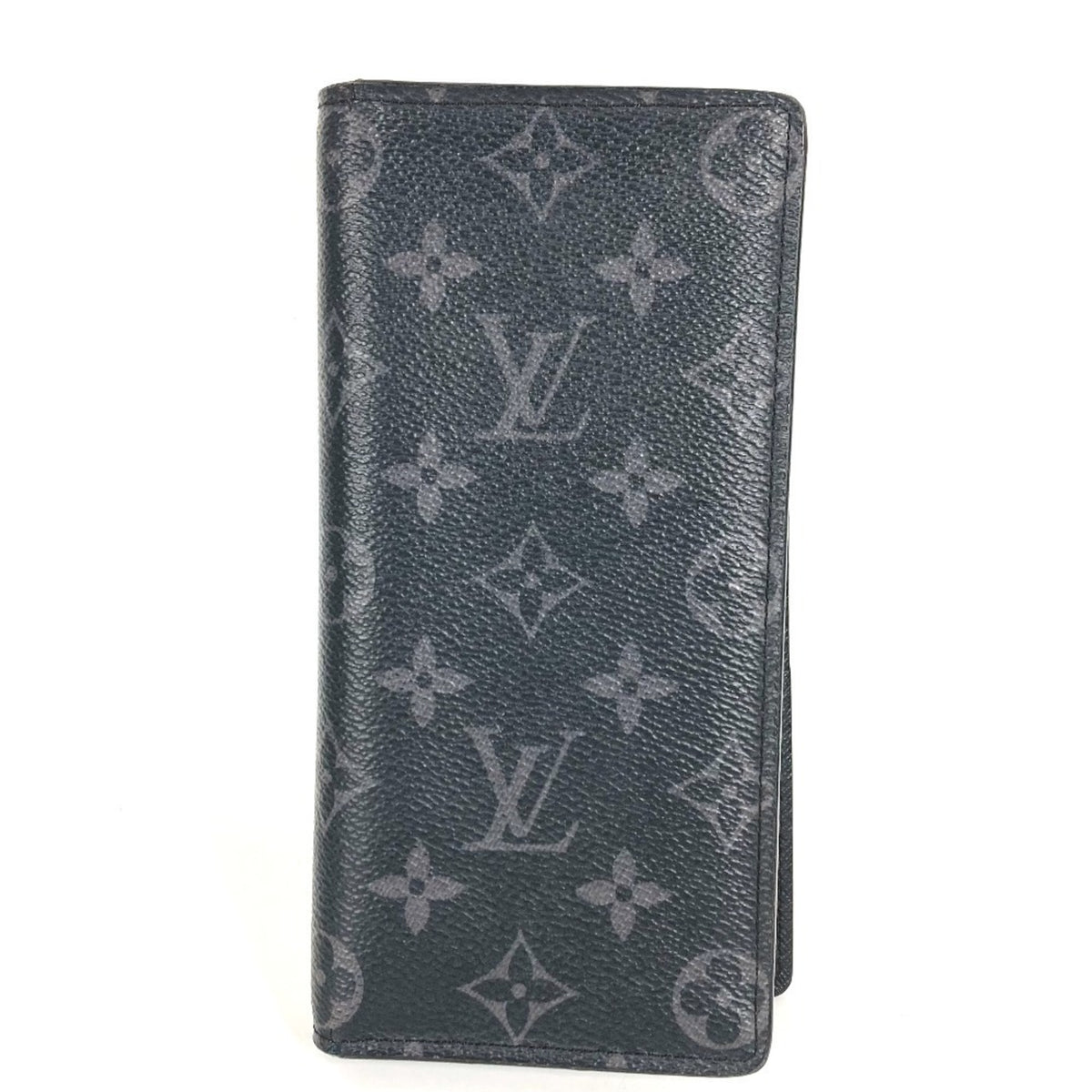 Louis Vuitton Black Galle Monogram Eclipse Monogram Eclipse Long Wallet (Bi-Fold) (Pre-Owned)
