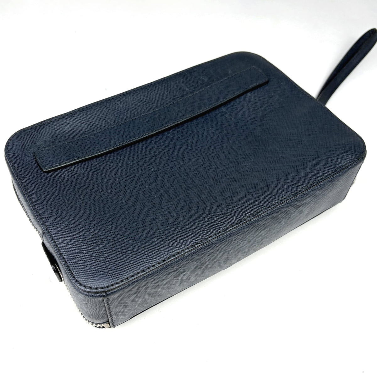 Prada Navy Leather Pochette (Pre-Owned)