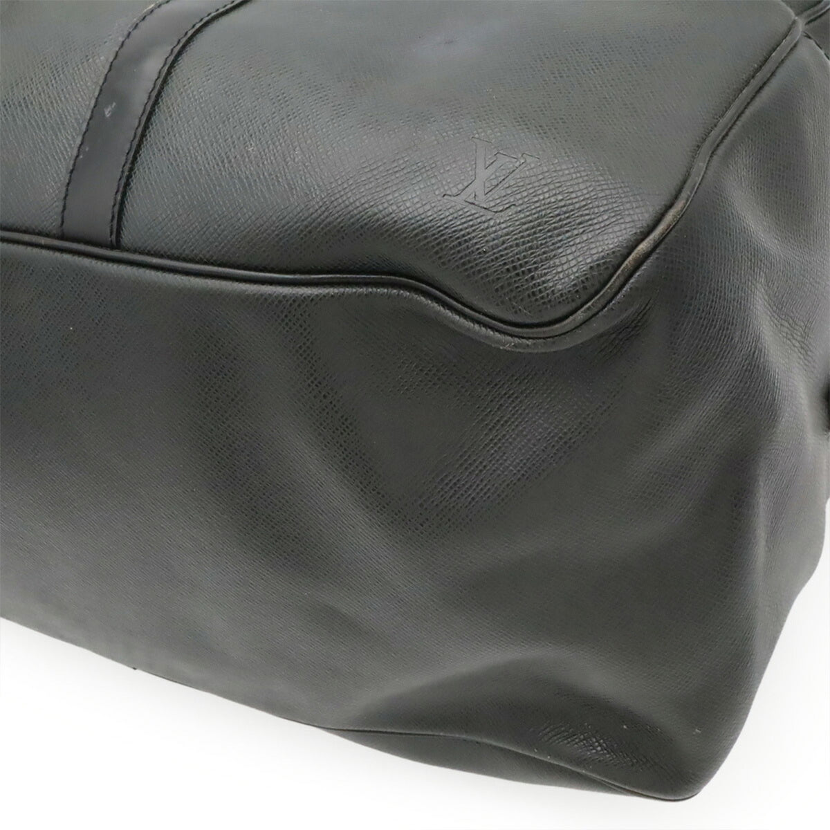 Louis Vuitton Ardoise Black White Taiga Leather Boston Bag Shoulder Bag (Pre-Owned)