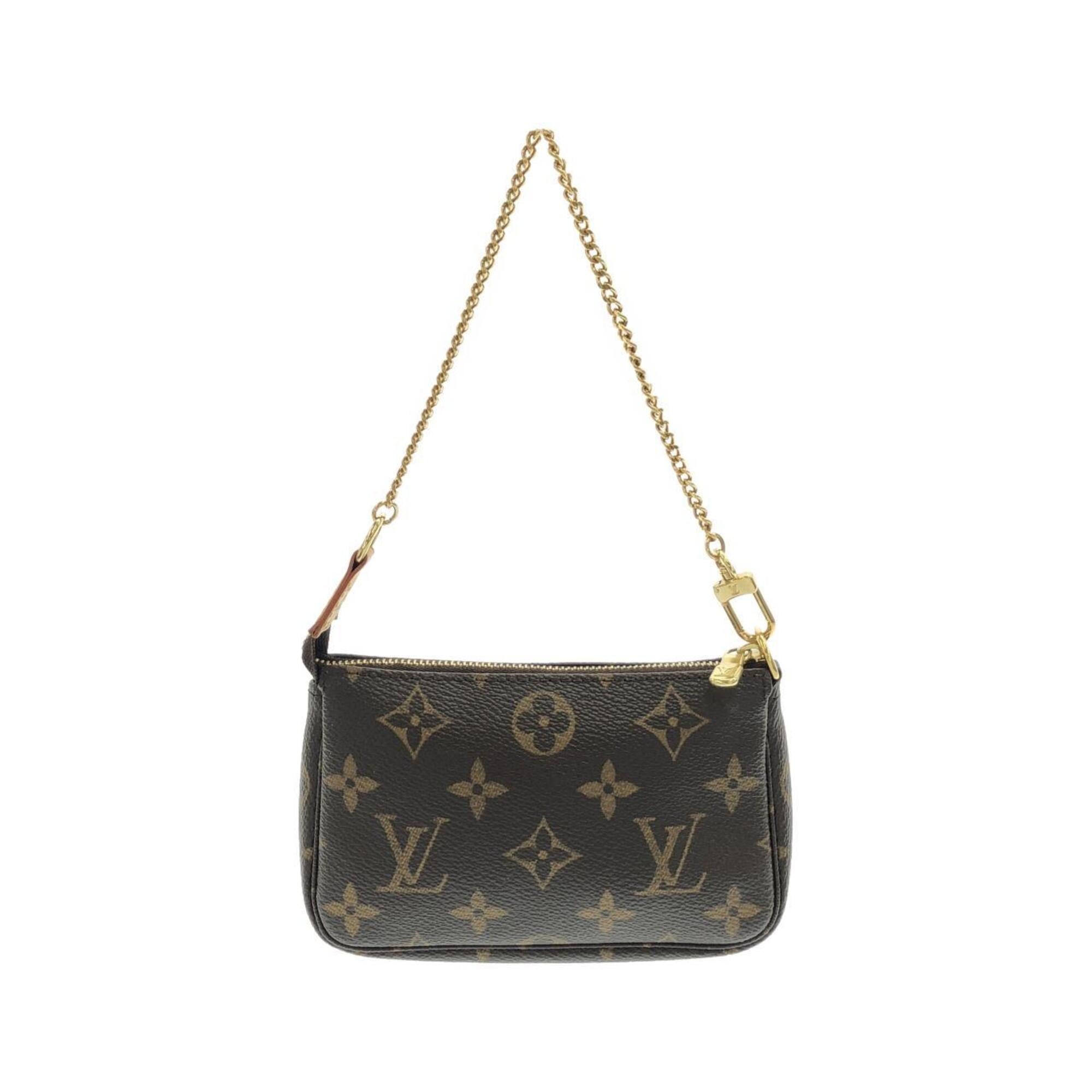 Louis Vuitton Marron Coated Canvas Pochette Pouch (Pre-Owned)
