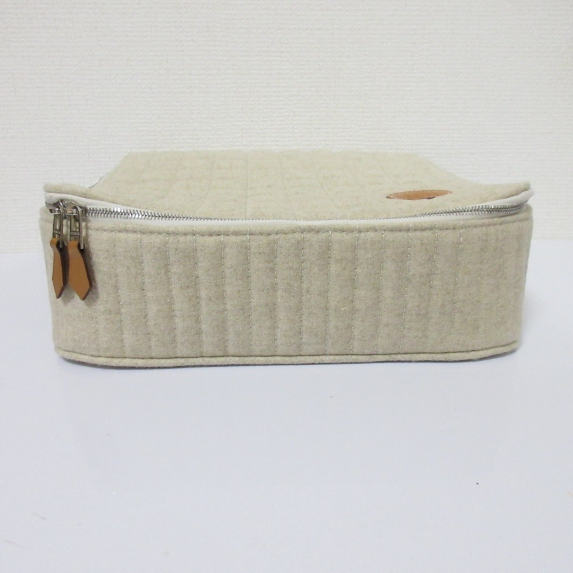 Hermes Grayish Wool 95% Cashmere 5% Handbag Pouch (Pre-Owned)