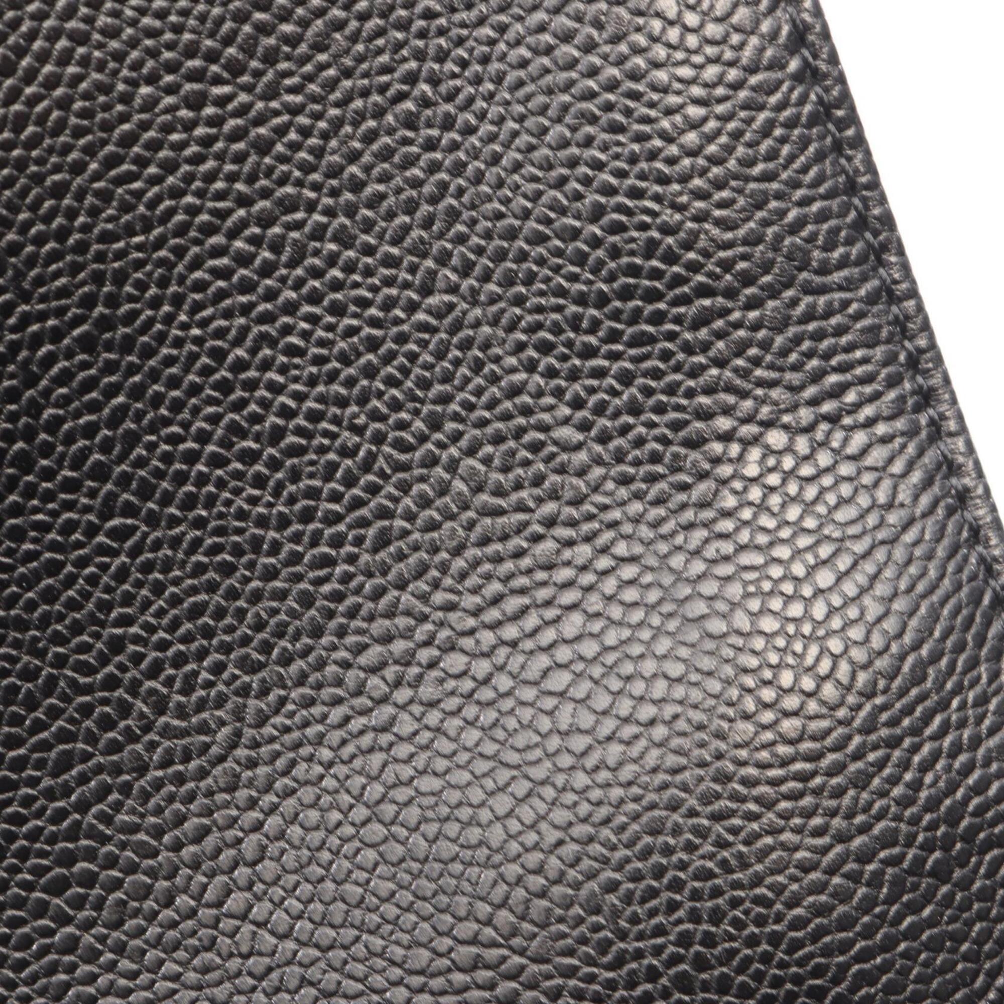 Chanel Black Grained Calfskin Handbag Tote Bag (Pre-Owned)