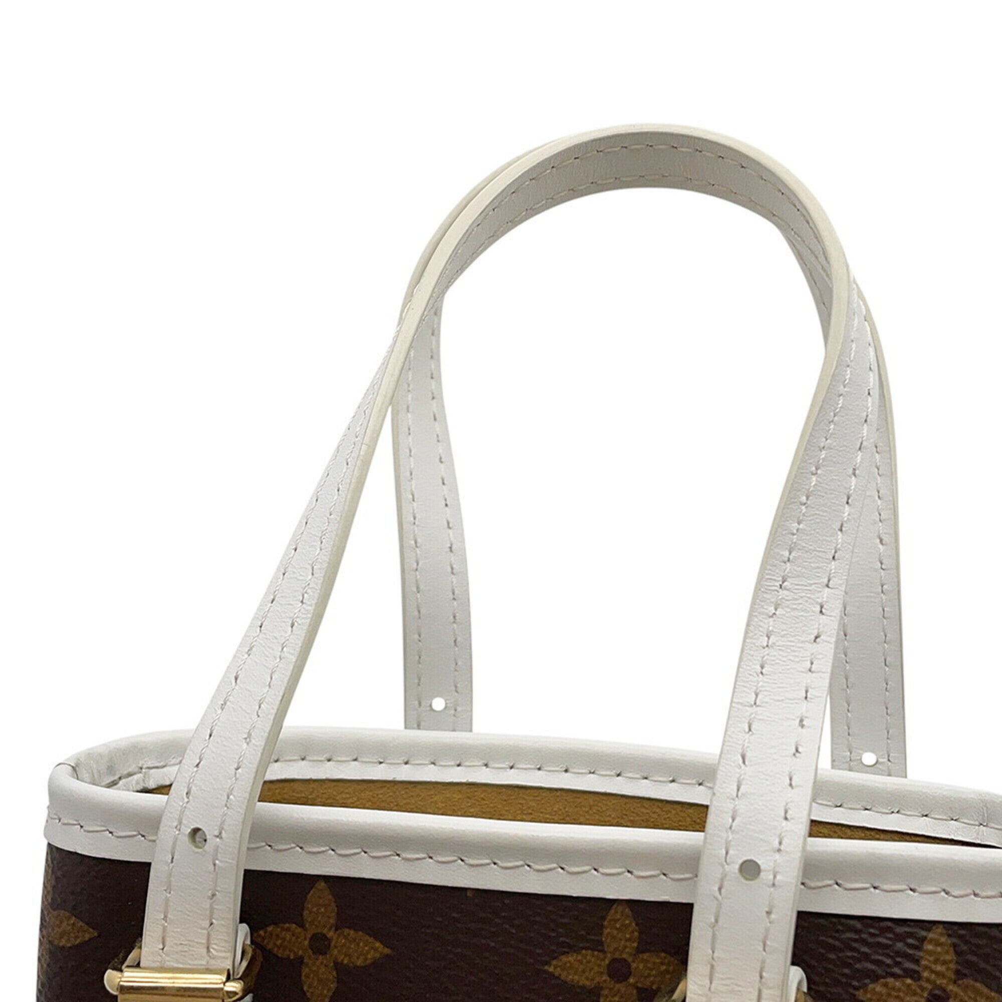 Louis Vuitton Monogram Blanc Brown Monogram Handbag Shoulder Bag (Pre-Owned)