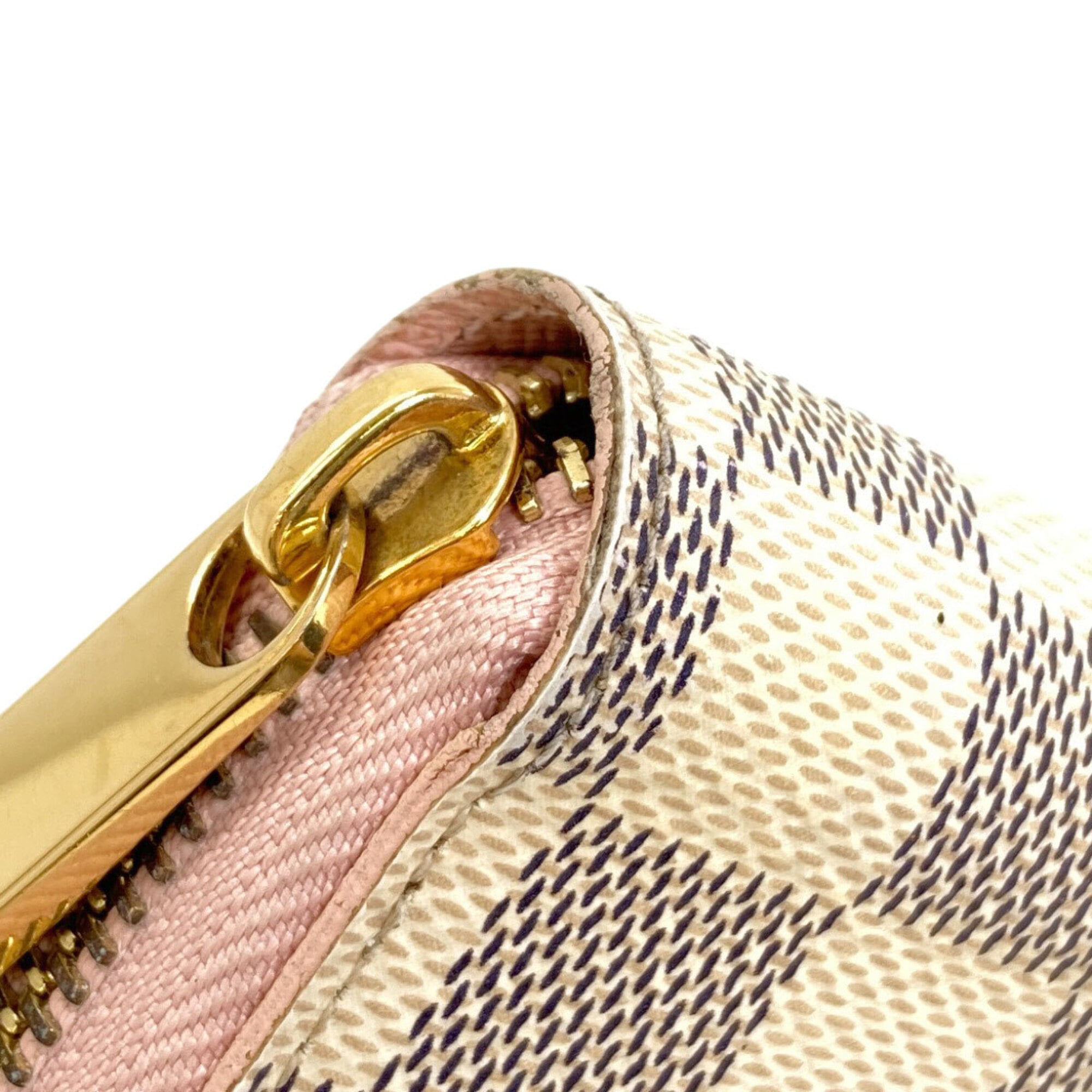 Louis Vuitton Damier Azur Rose Ballerine Damier Canvas Long Wallet (Bi-Fold) (Pre-Owned)