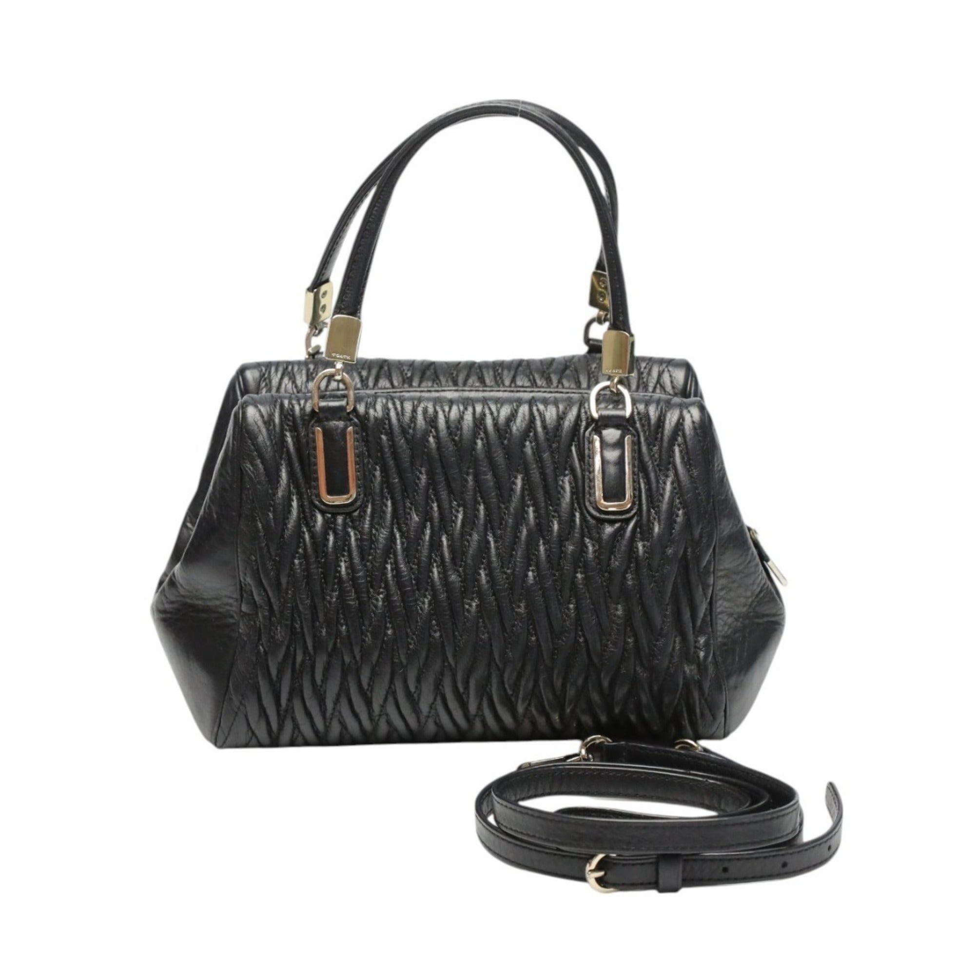 Coach Black Leather Handbag (Pre-Owned)
