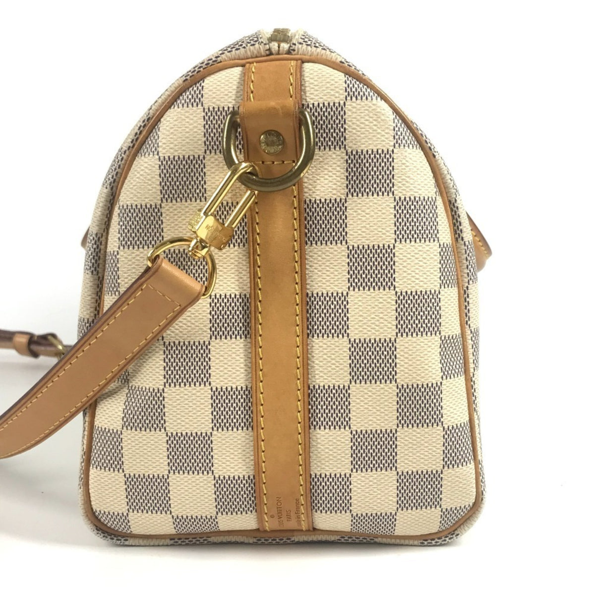 Louis Vuitton Damier Azur White Damier Azur Boston Bag Handbag Shoulder Bag (Pre-Owned)