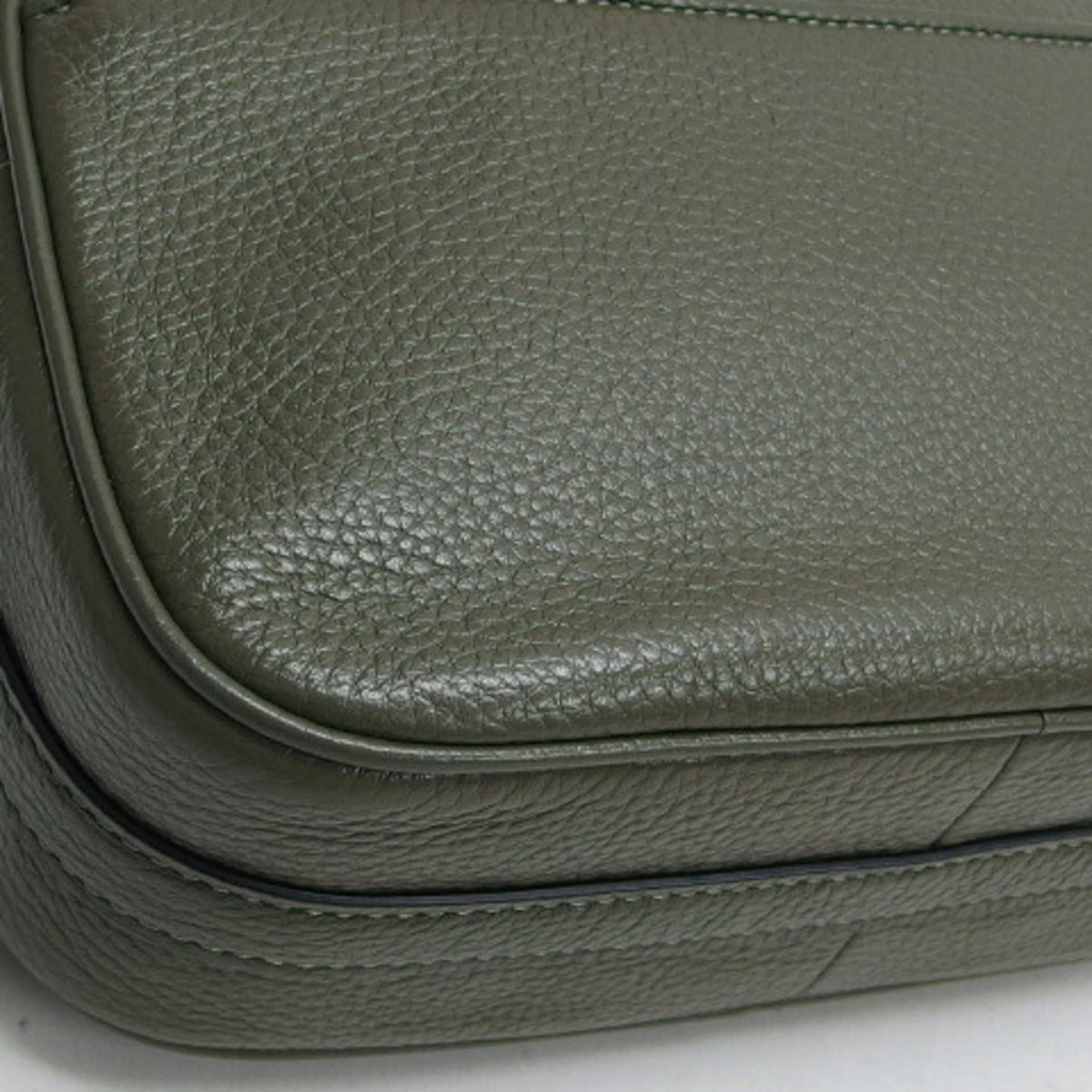 Coach Black Moss Green Leather Shoulder Bag (Pre-Owned)
