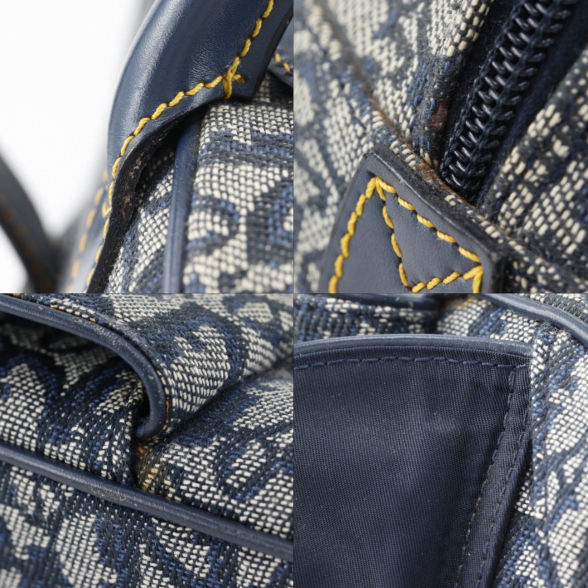 Christian Dior Navy Canvas Handbag (Pre-Owned)