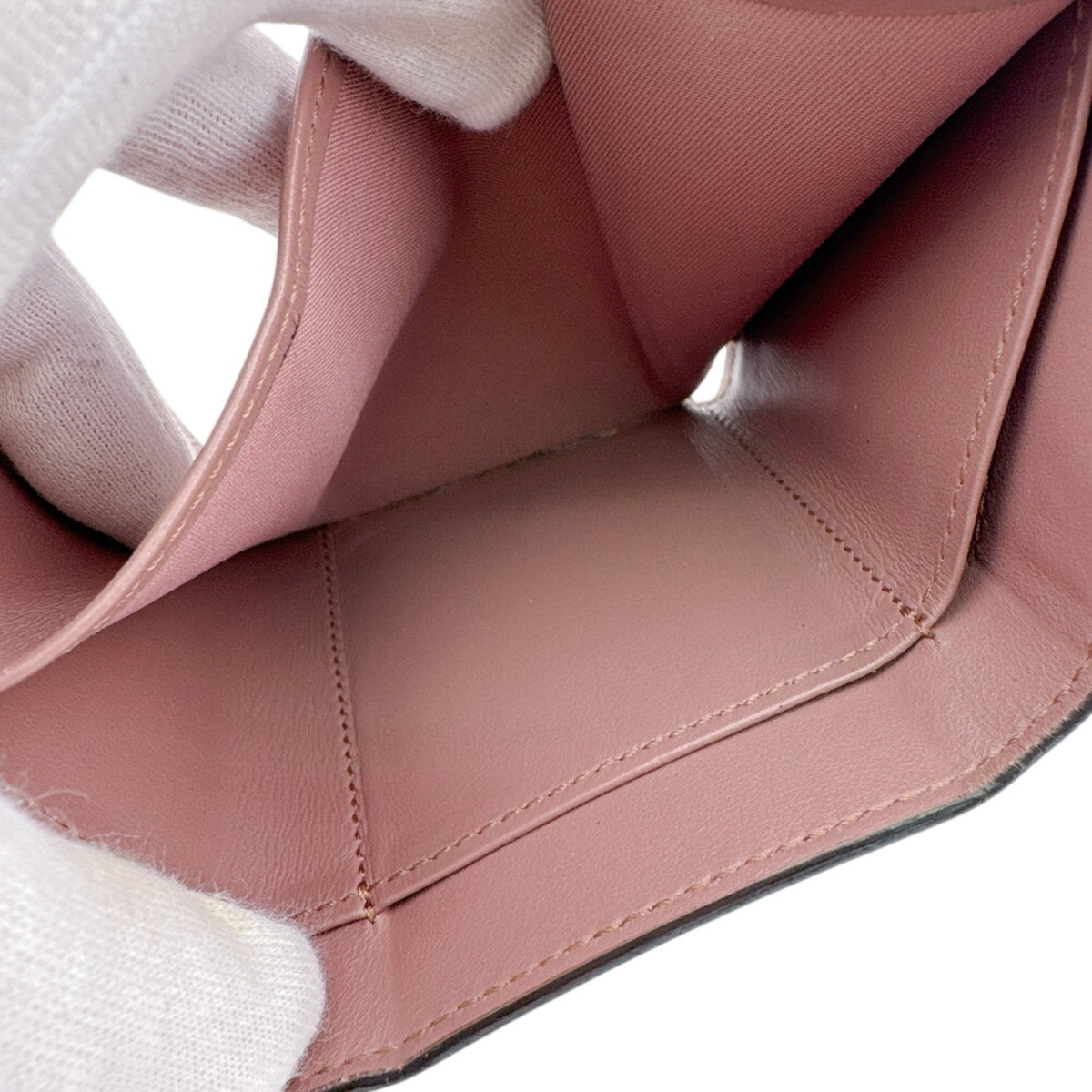 Fendi Pink Leather Wallet (Tri-Fold) (Pre-Owned)